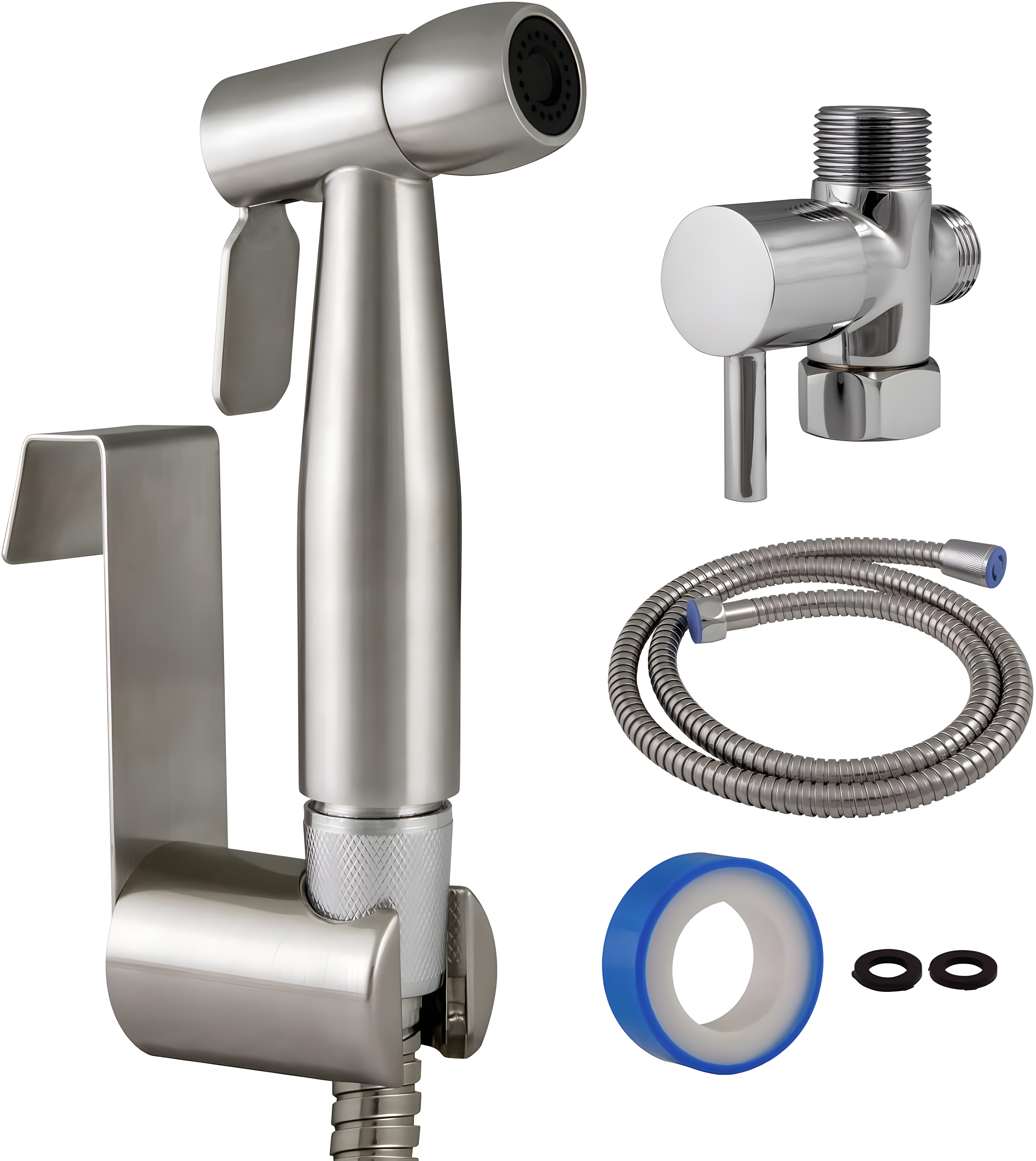 Design House Handheld Bidet Sprayer with Dual Mount and 48-Inch Hose 588913-SS
