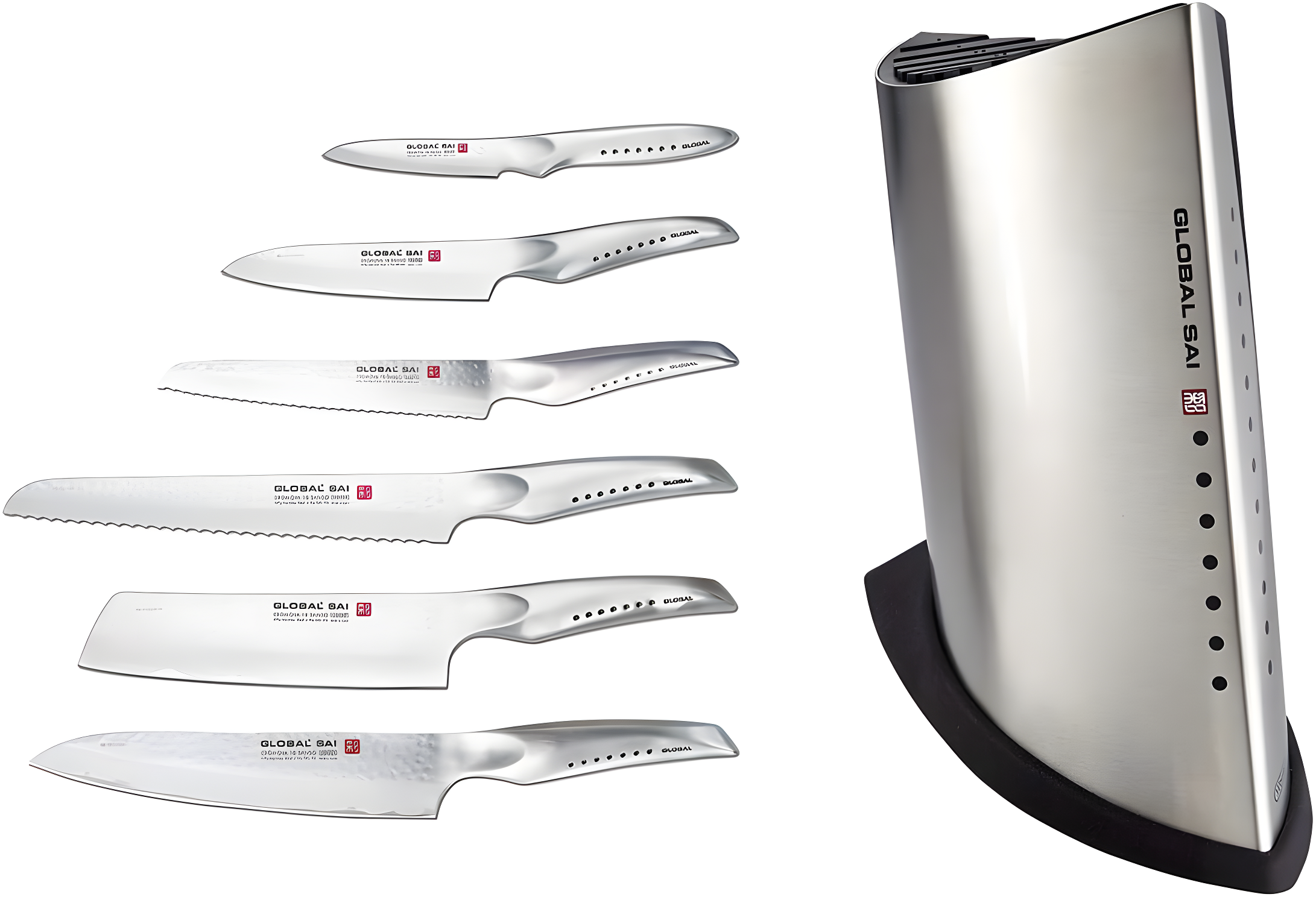 Global Knives Global Knives Ukon SAI 7 Piece Knife Block Set