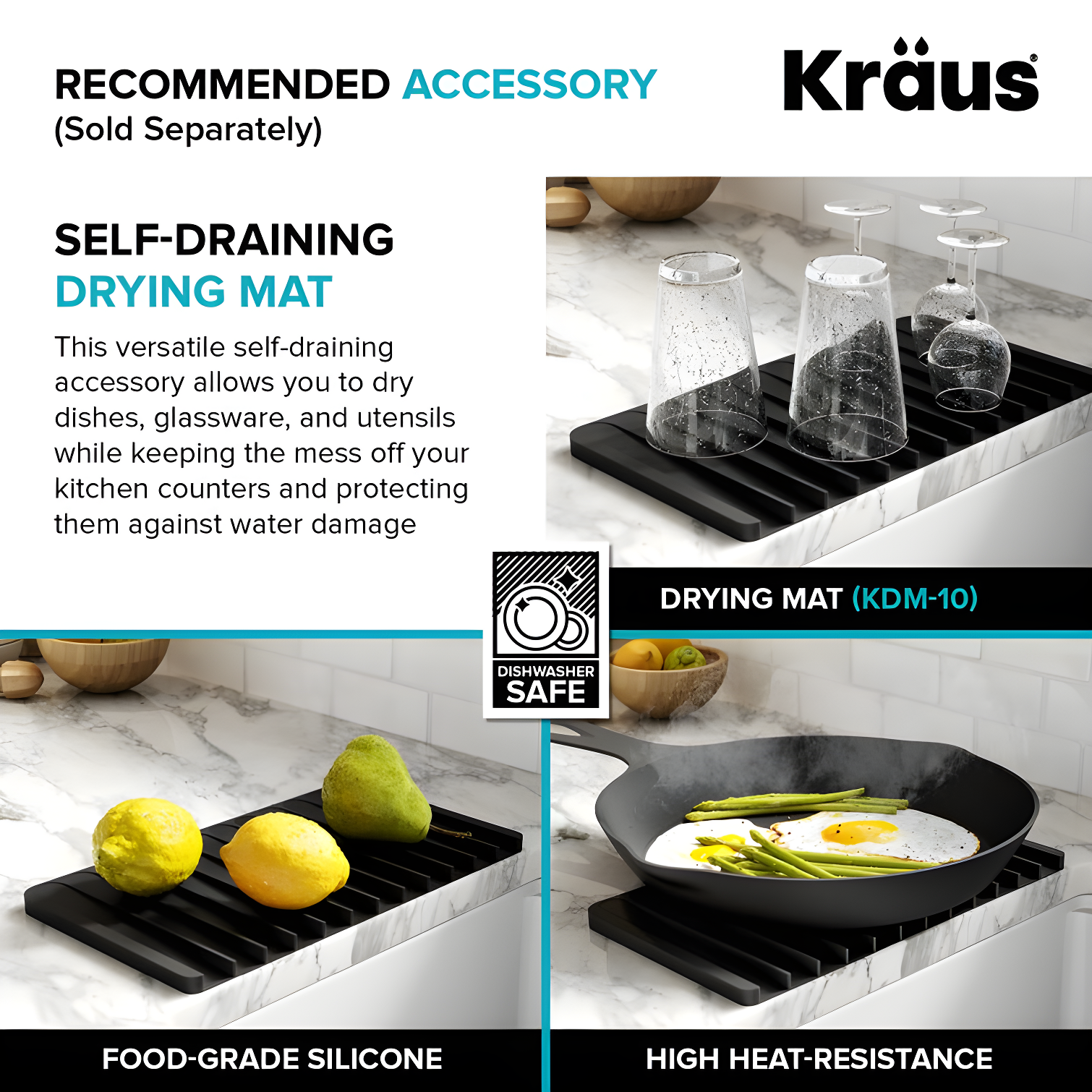 KRAUS Kore™ 28" L Undermount Workstation 16 Gauge Stainless Steel Single Bowl Kitchen Sink with Accessories