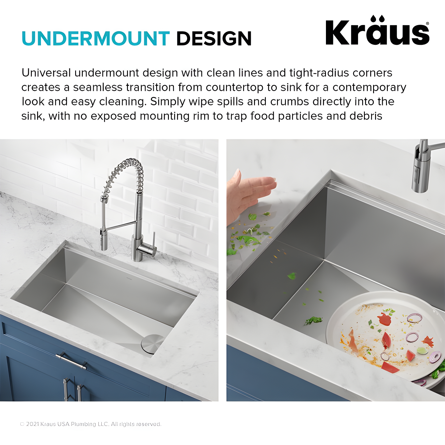 KRAUS Kore™ 28" L Undermount Workstation 16 Gauge Stainless Steel Single Bowl Kitchen Sink with Accessories