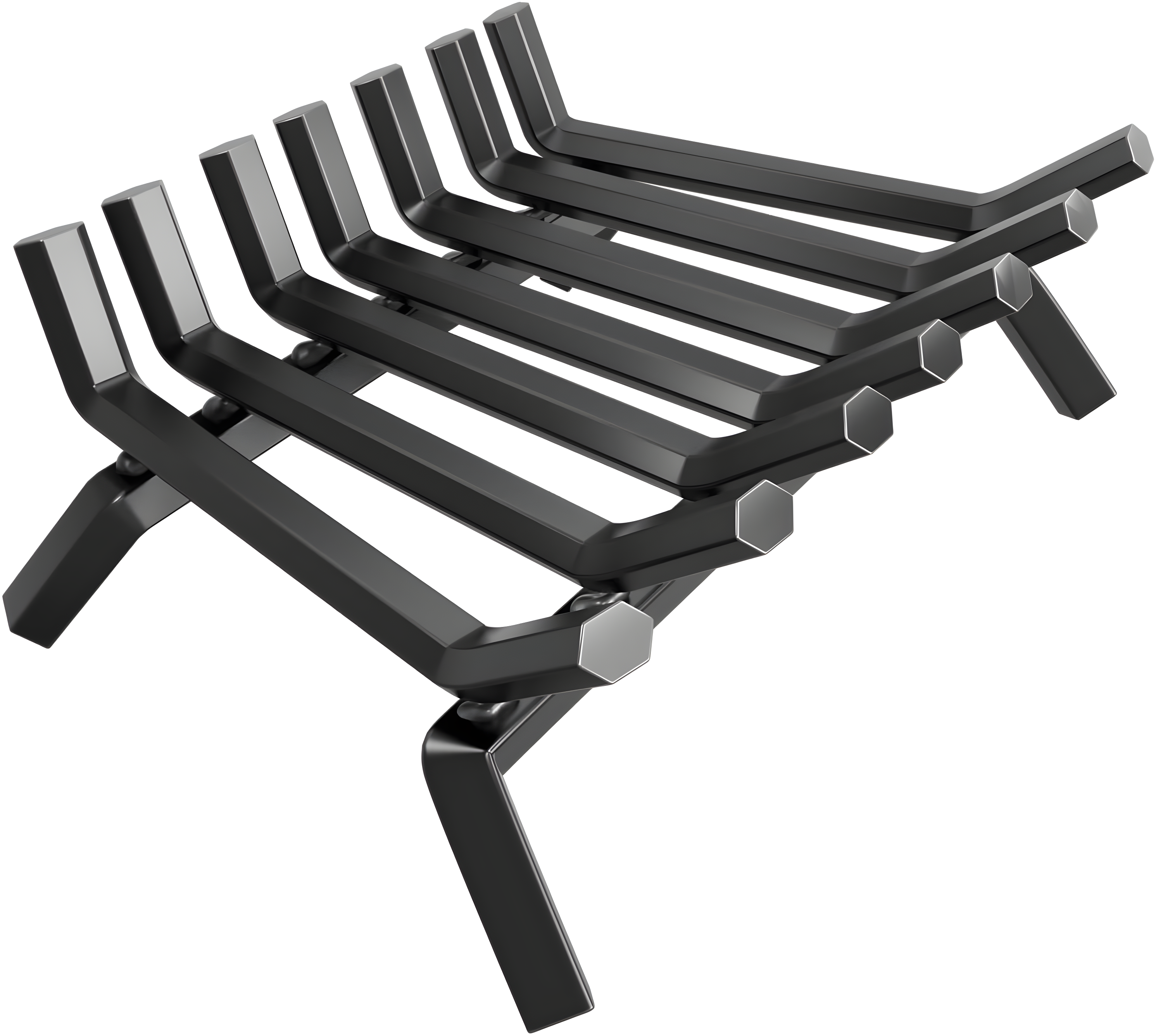 Fireplace Log Grate 30 inch Wrought Iron Fire Place Grates Heavy Duty Solid Steel Indoor Chimney Hearth 3/4" Bar Outdoor Firepit Wood Stove Firewood Burning Rack Holder