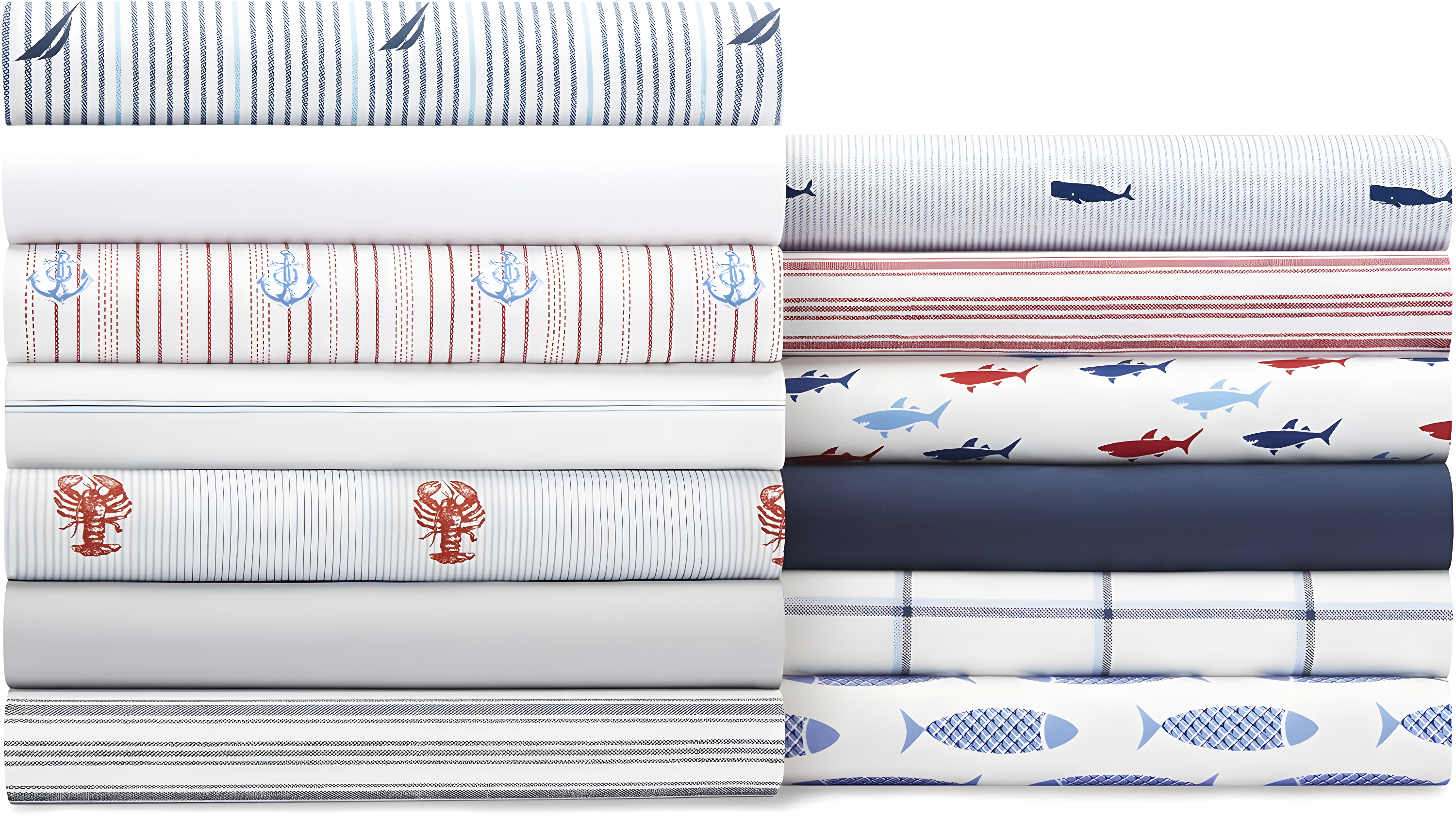Nautica Solid Cotton Percale Sheet Sets