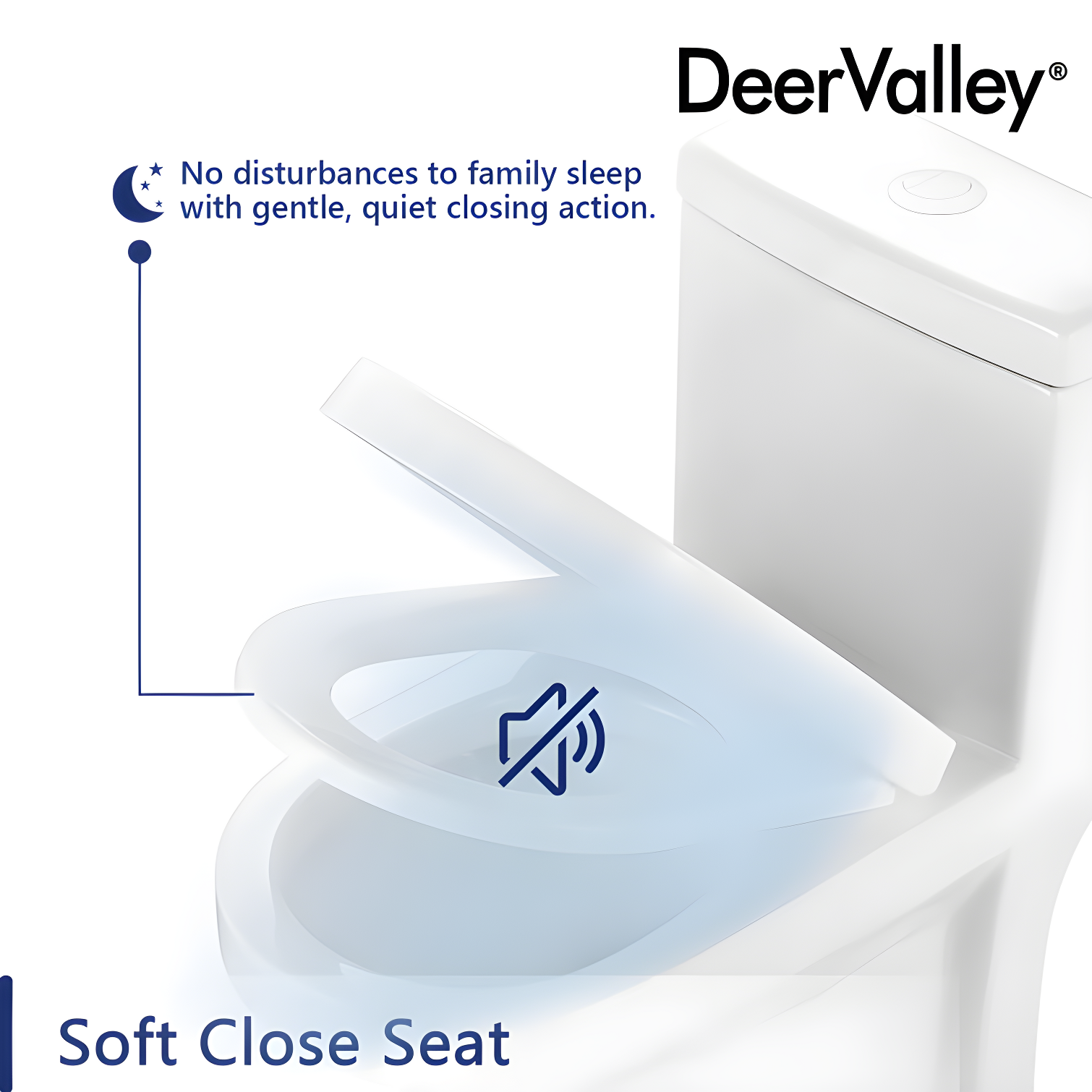 DeerValley DeerValley Liberty Compact Toilets One-Piece Toilet With High-Efficiency Flush Round Toilet for Space-Saving Floor Mounted (Seat Included) DV-1F52812-WHITE