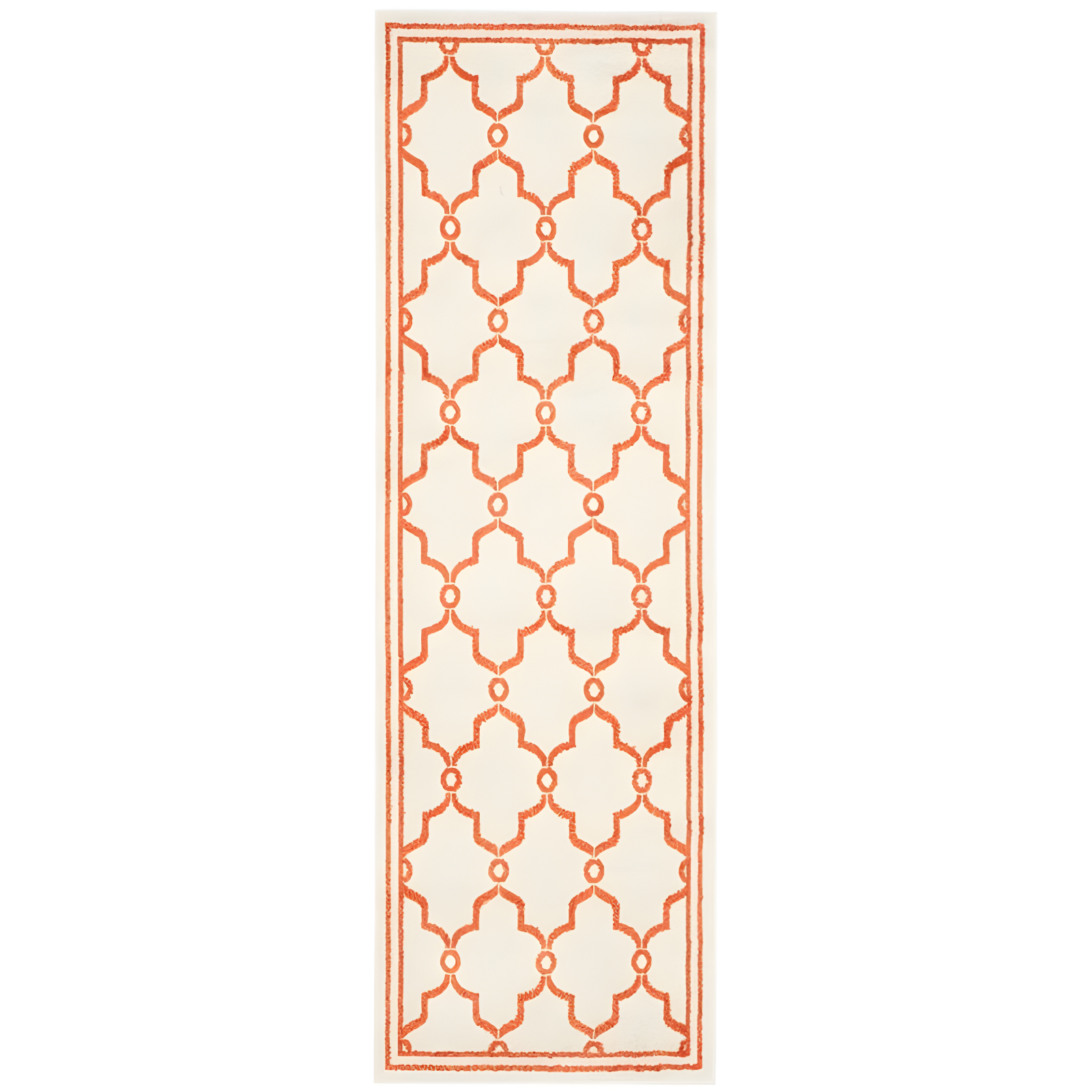 Amherst AMT414 Power Loomed Indoor Runner Rug - Beige/Orange - 2'3"x11' - Safavieh