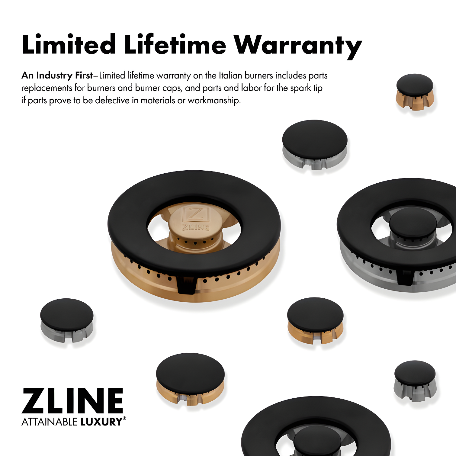 ZLINE 48 in. Legacy Dual Fuel Range w/ 7 Burner Cooktop & 2 Ovens w/ Doors