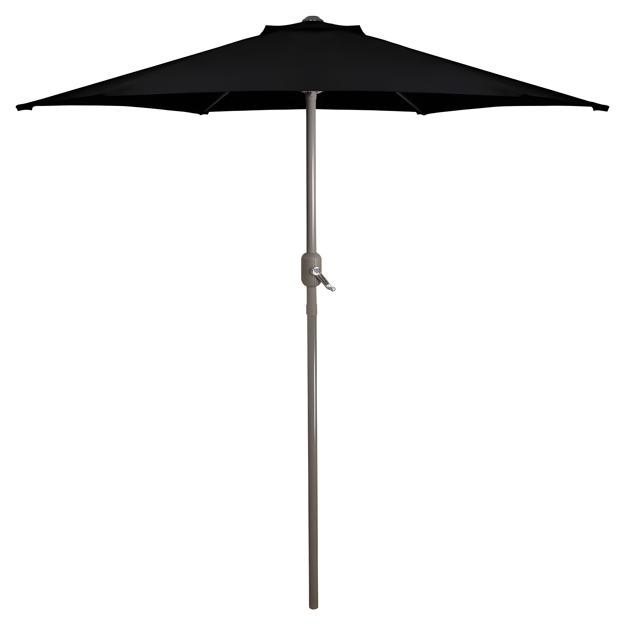 Northlight 7.5ft Outdoor Patio Market Umbrella with Hand Crank, Black