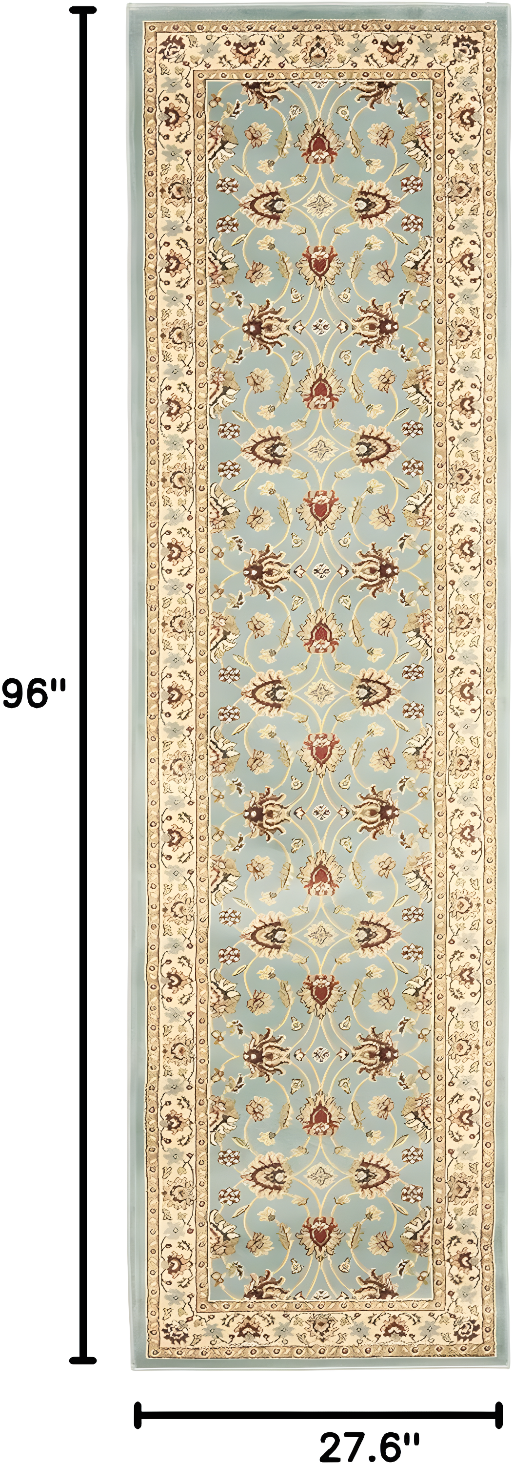 Lyndhurst LNH553 Power Loomed Runner Rug - Blue/Ivory - 2'3"x8' - Safavieh.