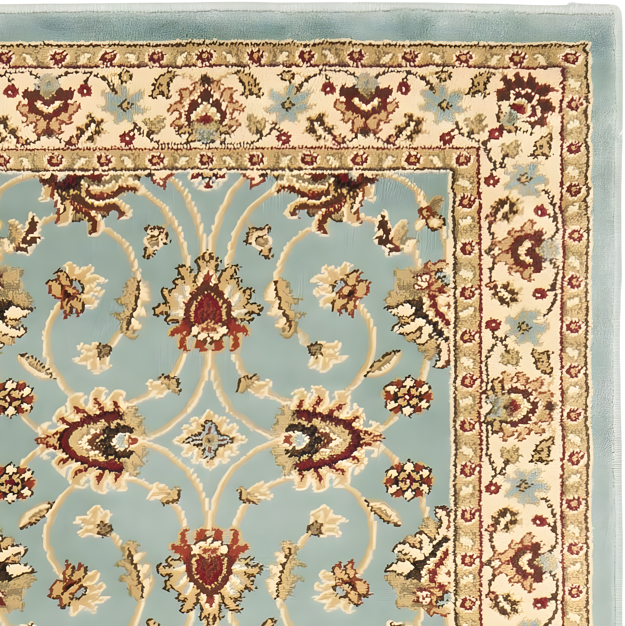 Lyndhurst LNH553 Power Loomed Runner Rug - Blue/Ivory - 2'3"x8' - Safavieh.