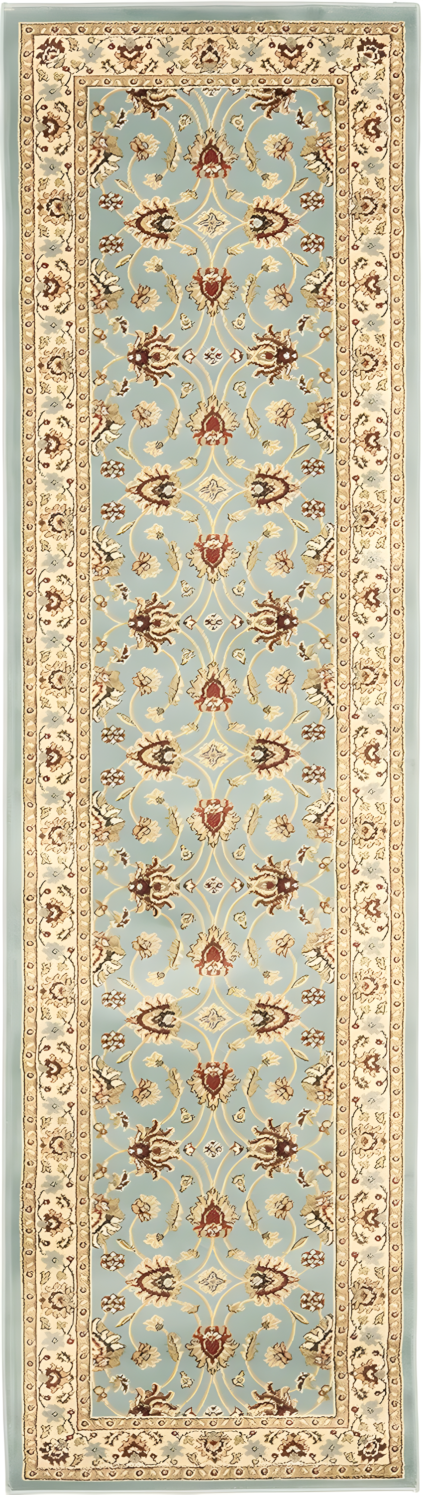 Lyndhurst LNH553 Power Loomed Runner Rug - Blue/Ivory - 2'3"x8' - Safavieh.