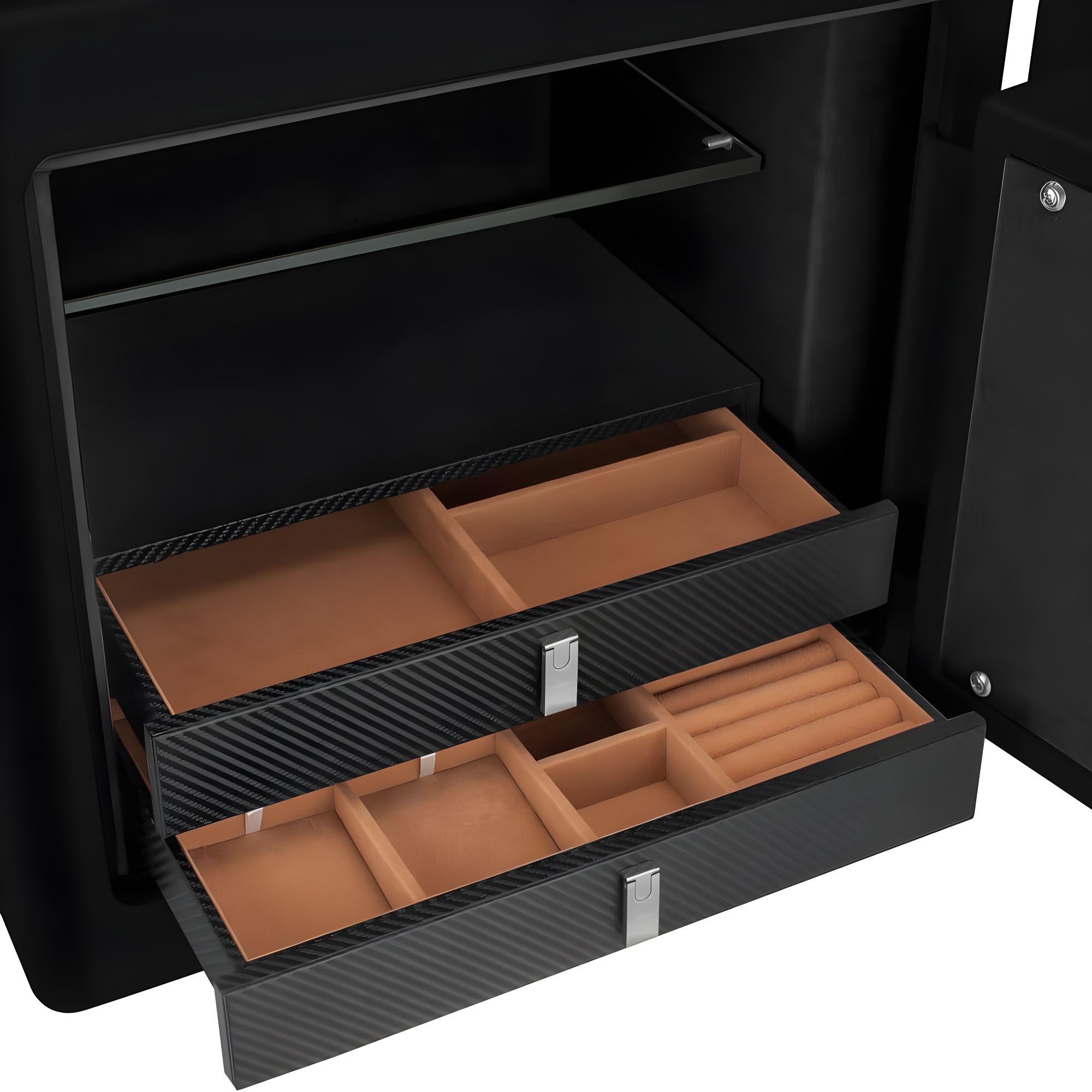 Ceballos 1.01 CUBIC FT BLACK JEWELRY SAFE V2