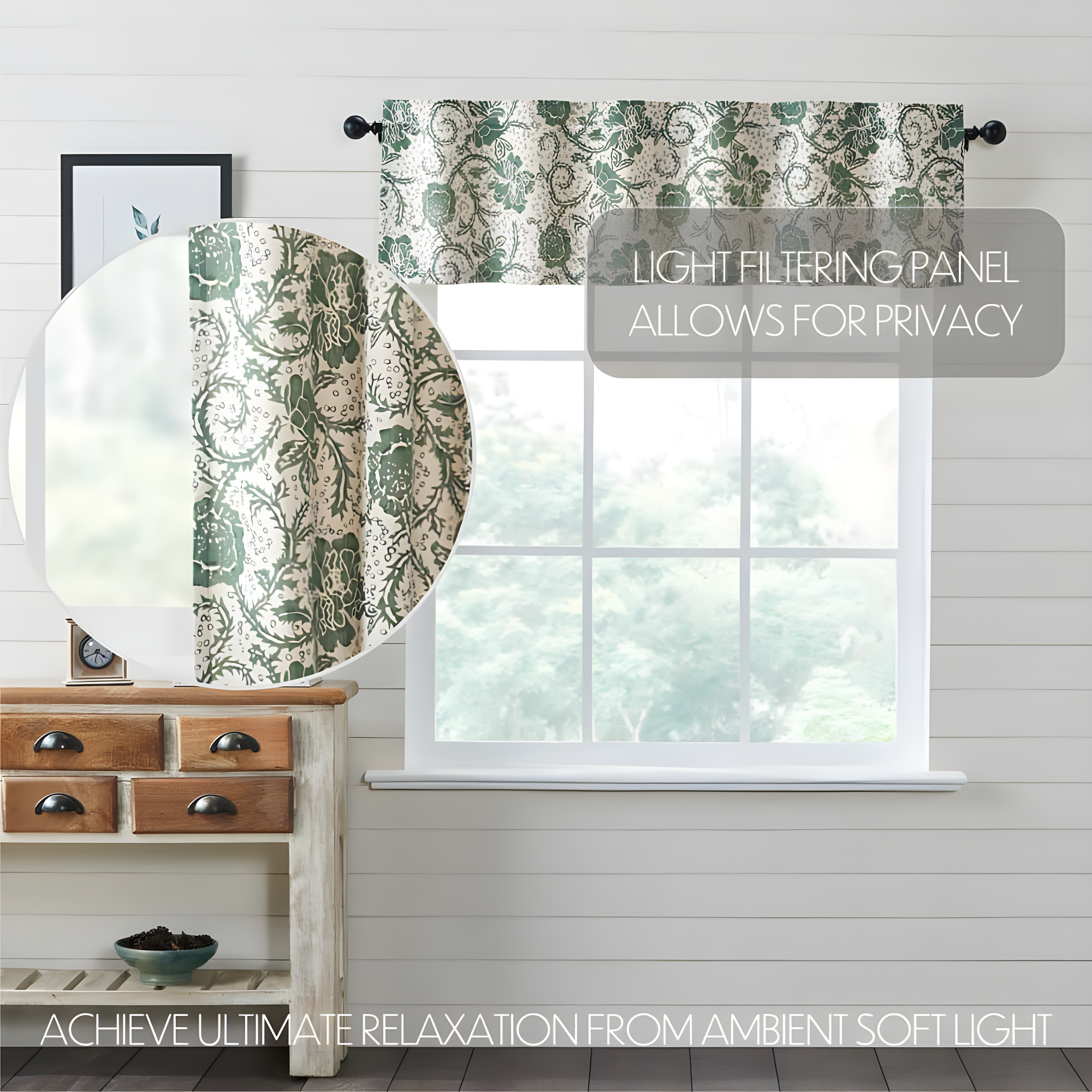 Grovelane Axminster Cotton Floral Tailored Window Valance