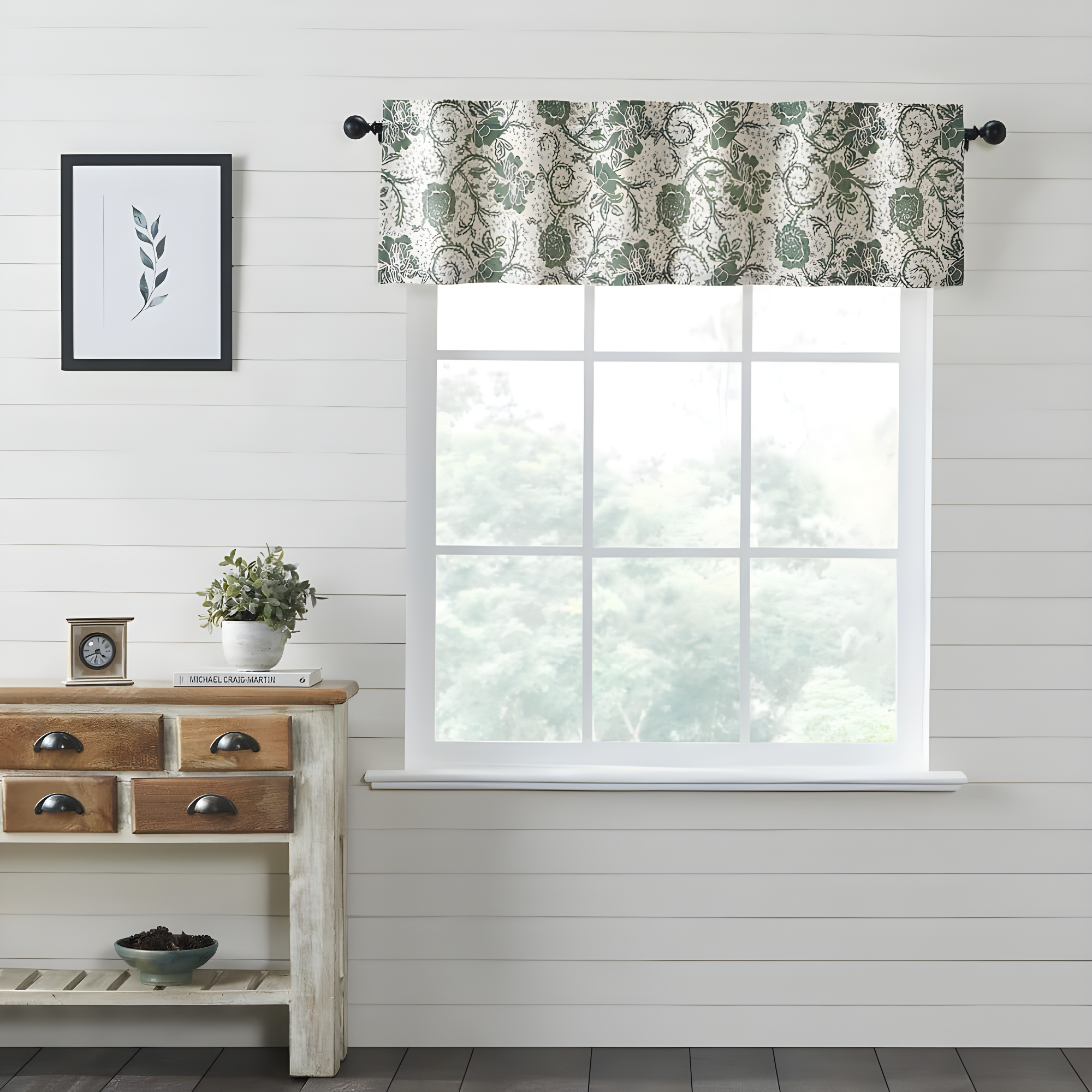 Grovelane Axminster Cotton Floral Tailored Window Valance
