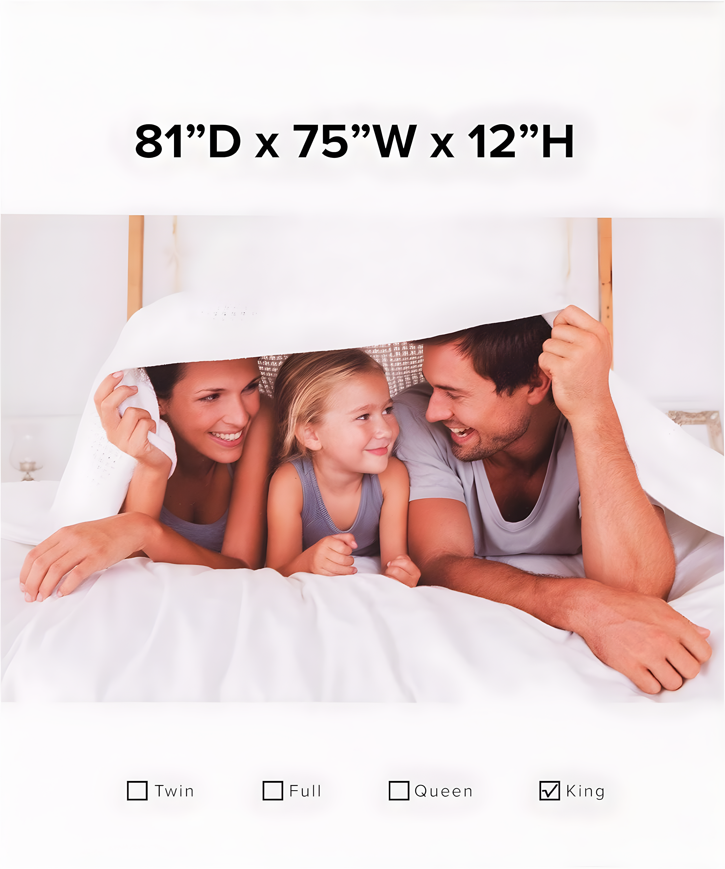 Flash Furniture Capri Comfortable Sleep Premium Fitted Waterproof, Vinyl Free Mattress Protector - Comfortable, Breathable, Quiet, Quilted Fabric Protection - King White