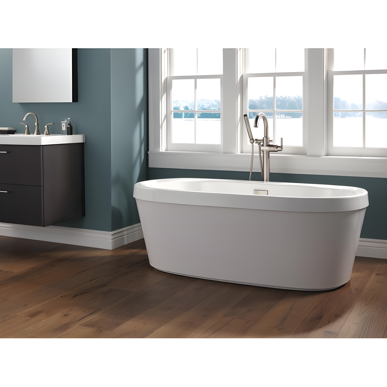 Trinsic Single Handle Floor Mounted Freestanding Tub Filler