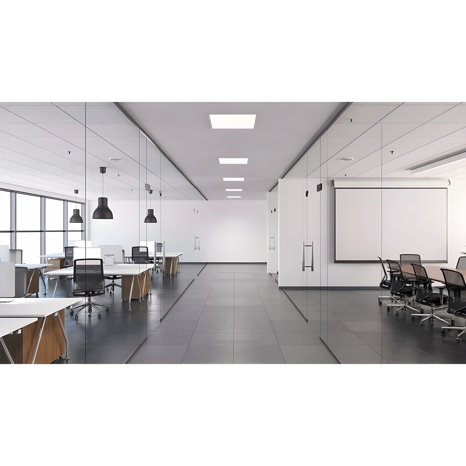eSenLite Dimmable Square Troffer Ceiling Light