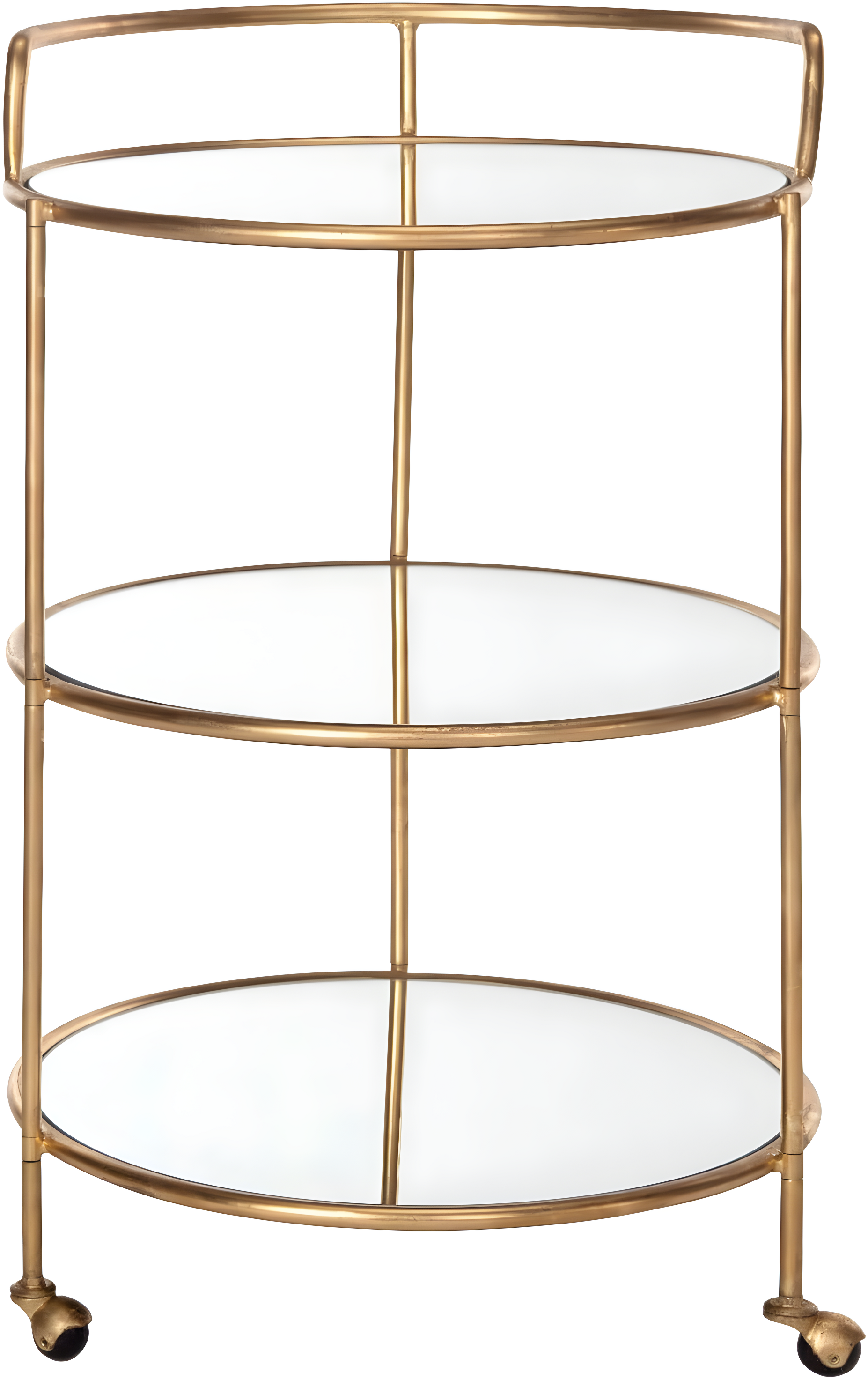 Dulcinea Bar Cart - FOX2554B - Gold/Mirror - Safavieh