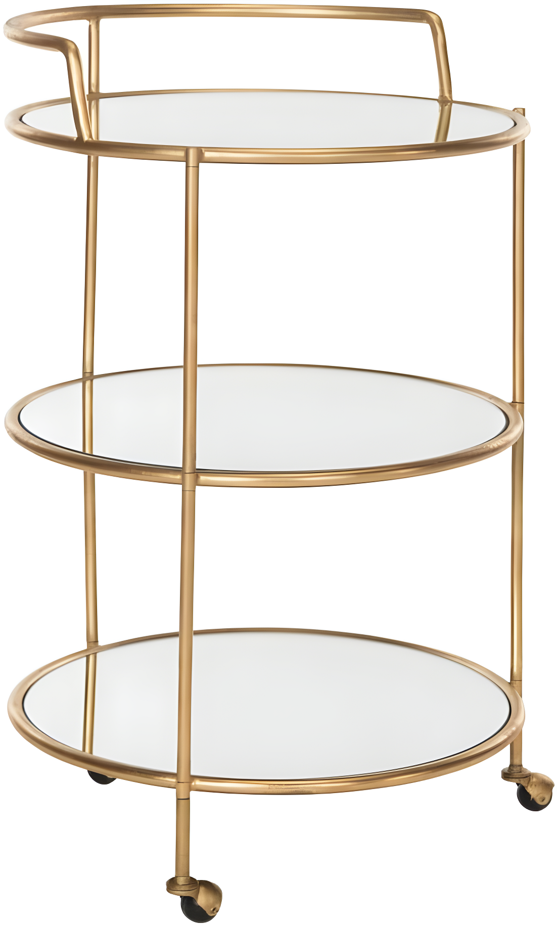 Dulcinea Bar Cart - FOX2554B - Gold/Mirror - Safavieh