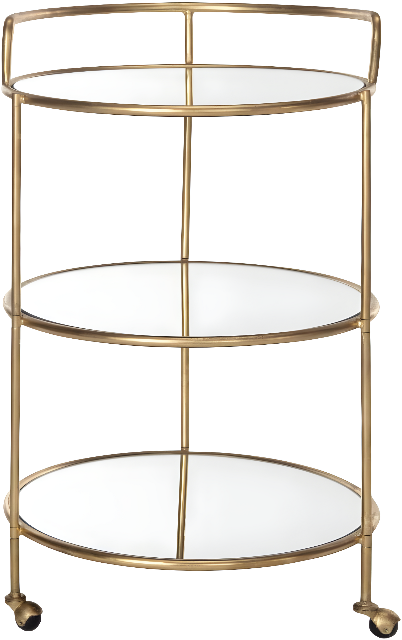 Dulcinea Bar Cart - FOX2554B - Gold/Mirror - Safavieh