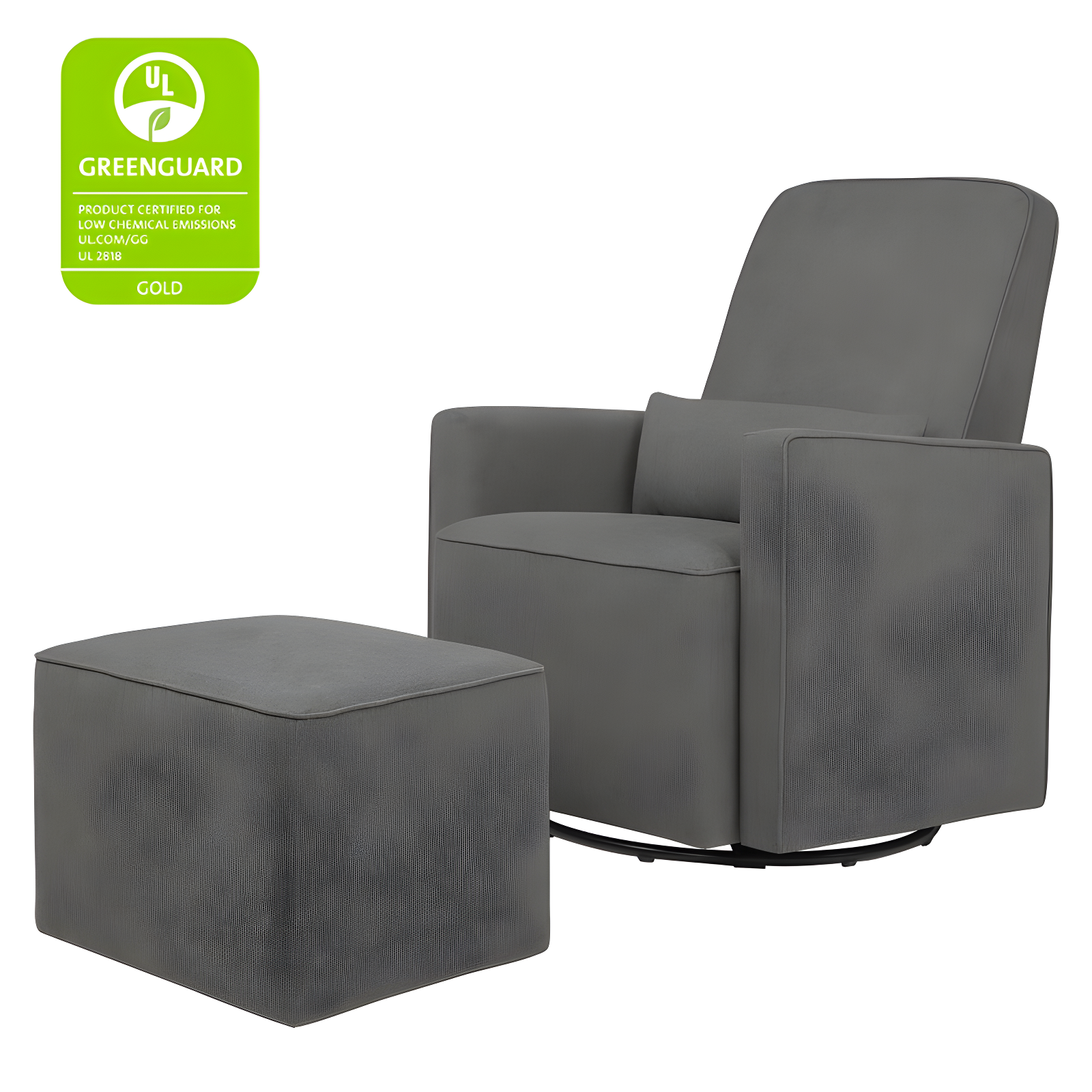 Olive Swivel Glider with Ottoman