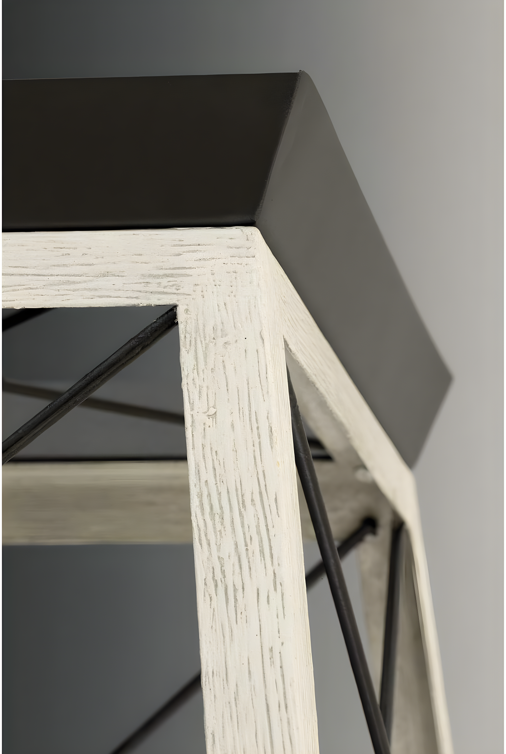 Progress Lighting Briarwood 2-Light Flush Mount, Graphite Finish, Faux-Painted Wood Enclosure, Canopy Included