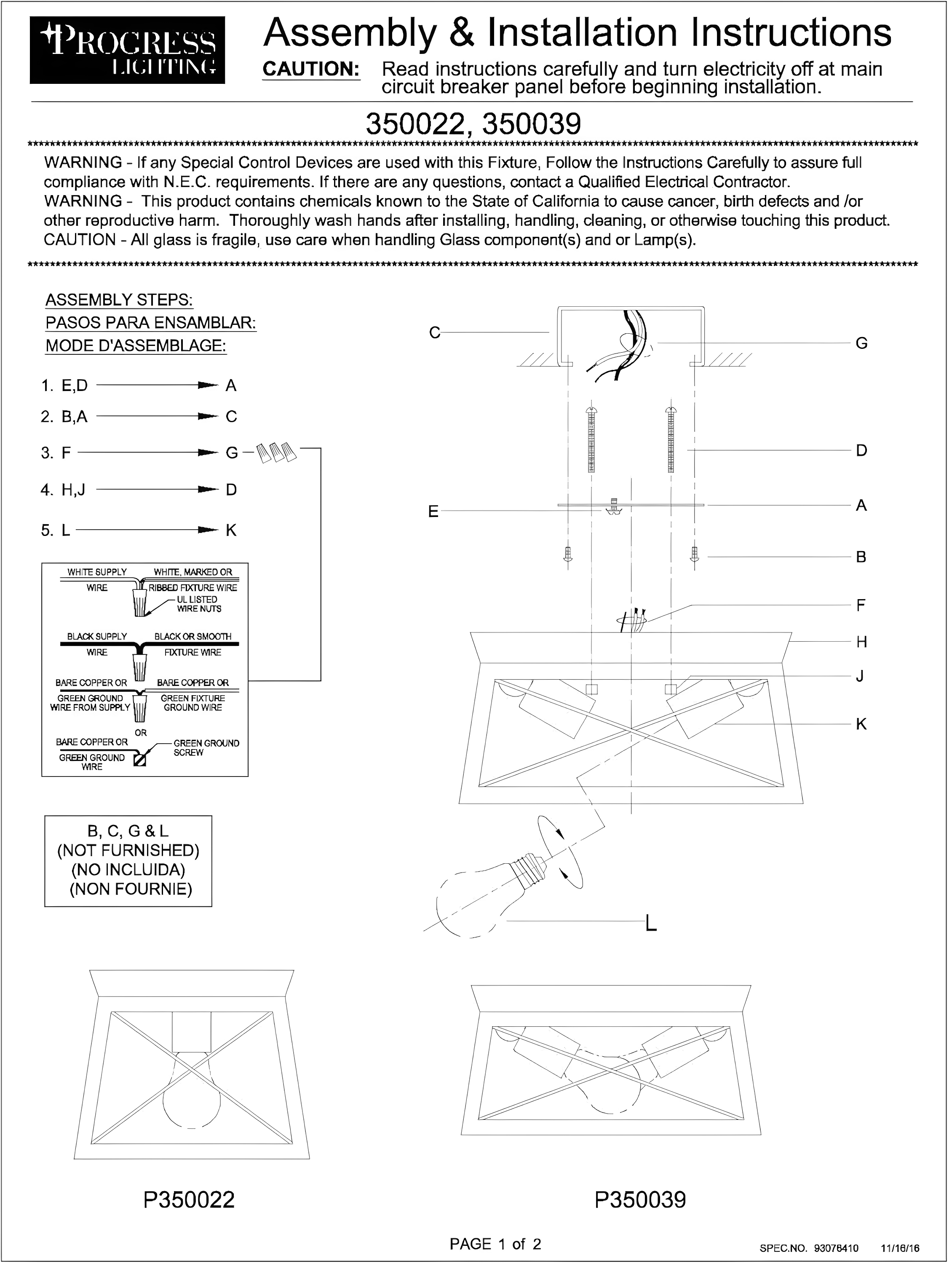 Progress Lighting Briarwood 2-Light Flush Mount, Graphite Finish, Faux-Painted Wood Enclosure, Canopy Included