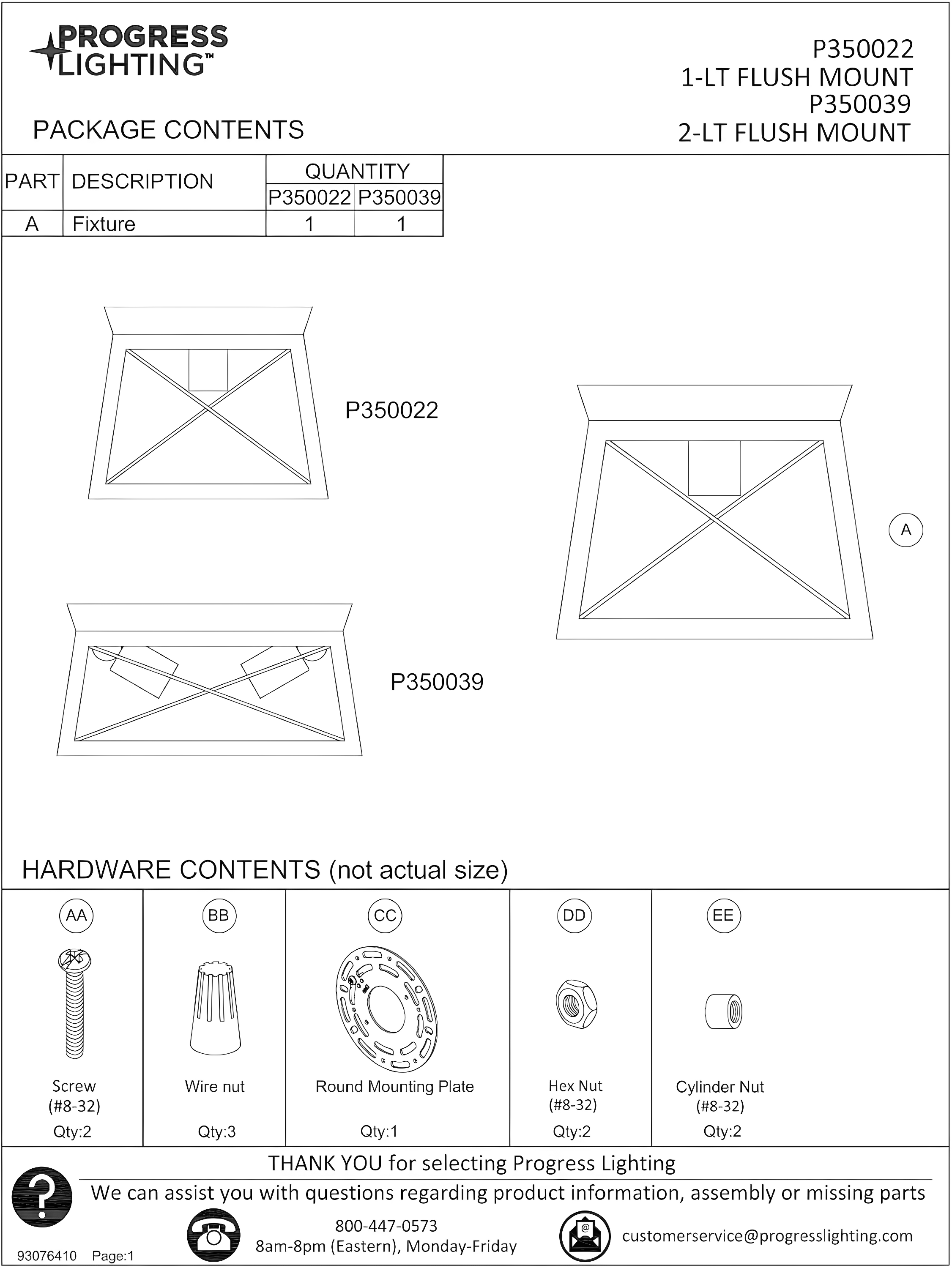 Progress Lighting Briarwood 2-Light Flush Mount, Graphite Finish, Faux-Painted Wood Enclosure, Canopy Included