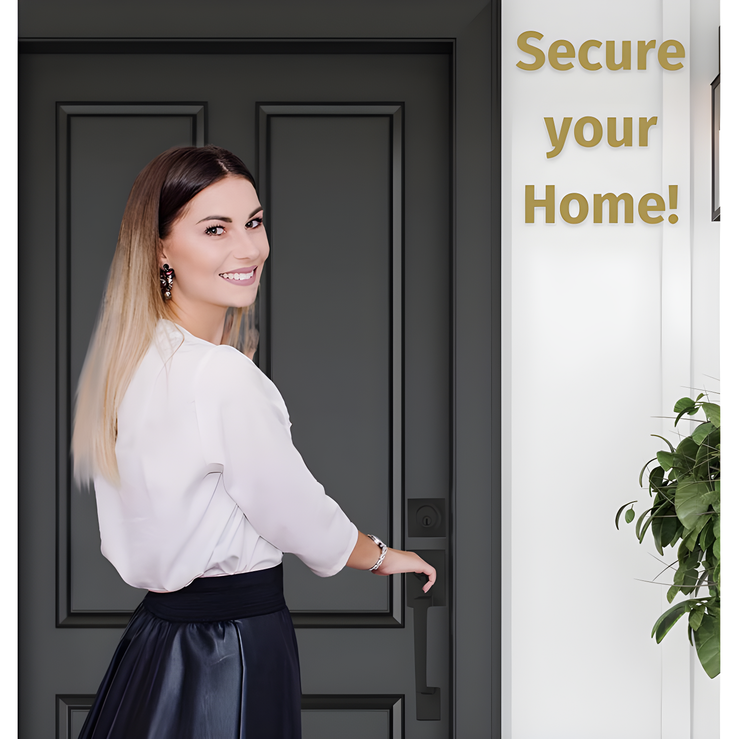 Mega Handles TOBELLE SQUARE Door Lock, Keyless Interior Door Handle Set for Hallway, Closet, Bathroom, Door Lever Interior, Lock, Door Handle - Heavy Duty Design