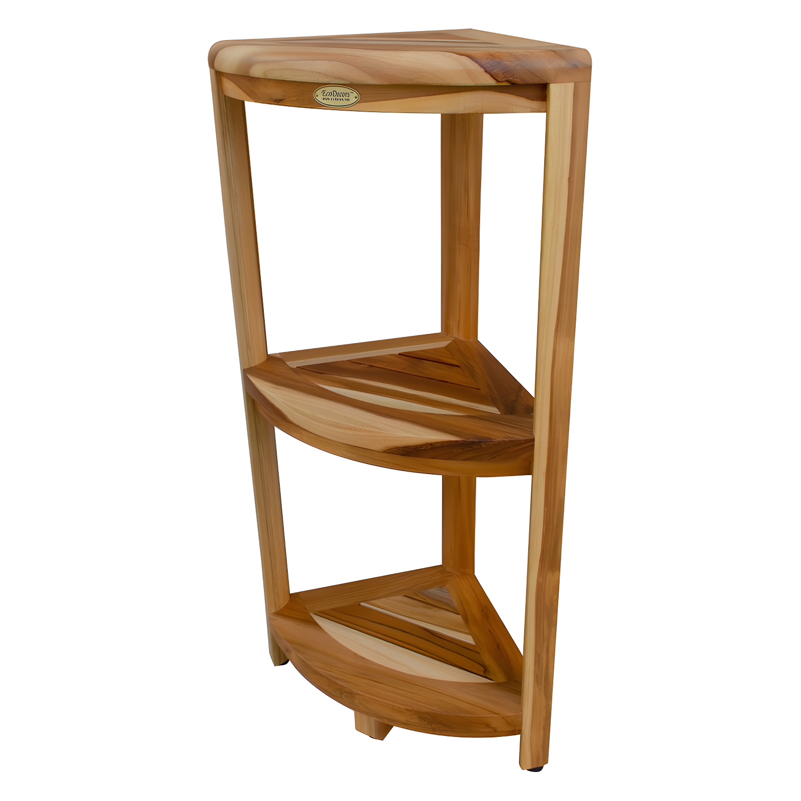 EcoDecors EcoDecors, Snazzy Corner, Teak Corner Shower Shelf, Shower Stand Corner, in EarthyTeak™