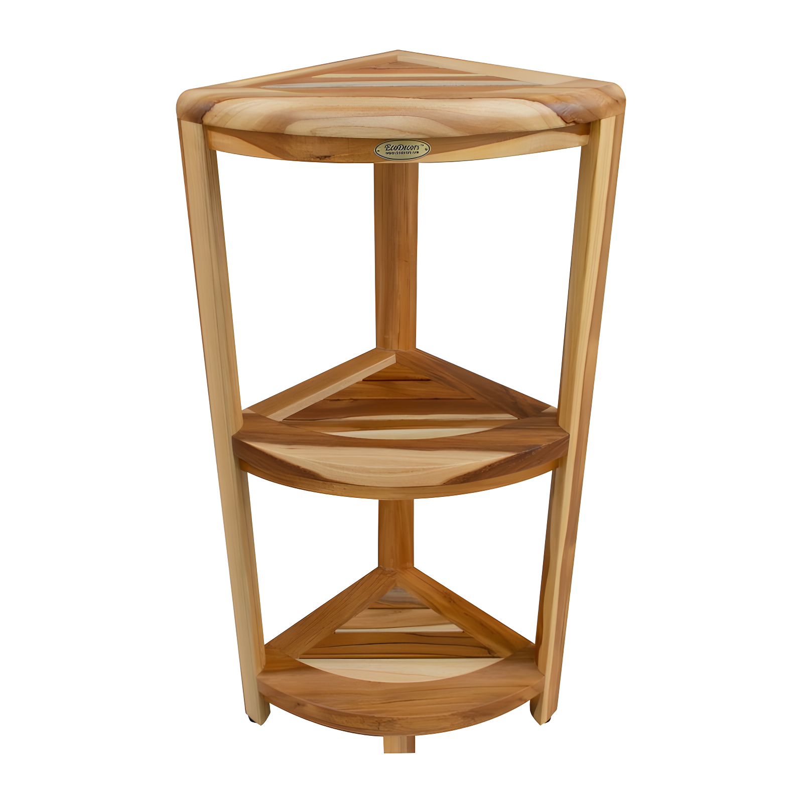 EcoDecors EcoDecors, Snazzy Corner, Teak Corner Shower Shelf, Shower Stand Corner, in EarthyTeak™
