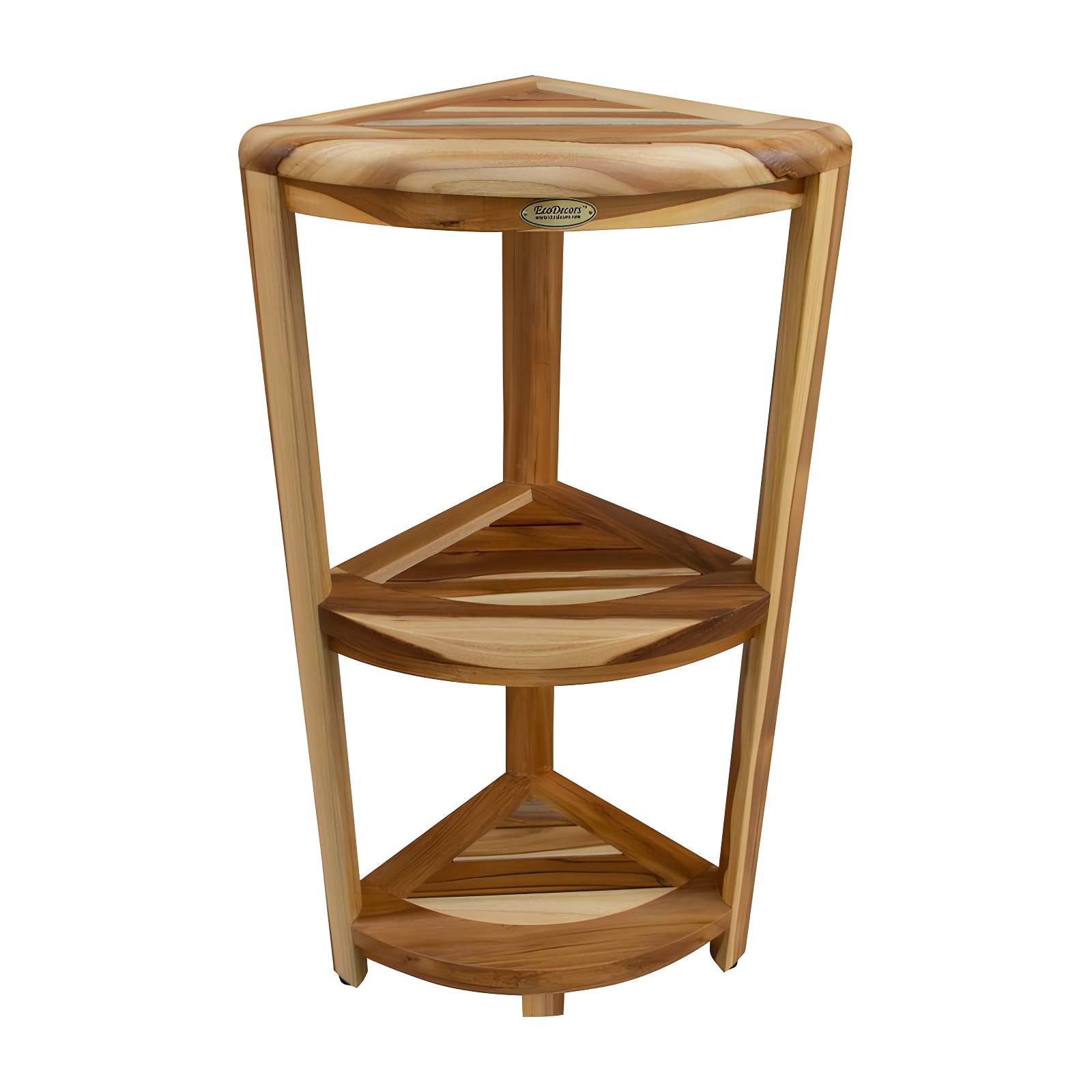 EcoDecors EcoDecors, Snazzy Corner, Teak Corner Shower Shelf, Shower Stand Corner, in EarthyTeak™