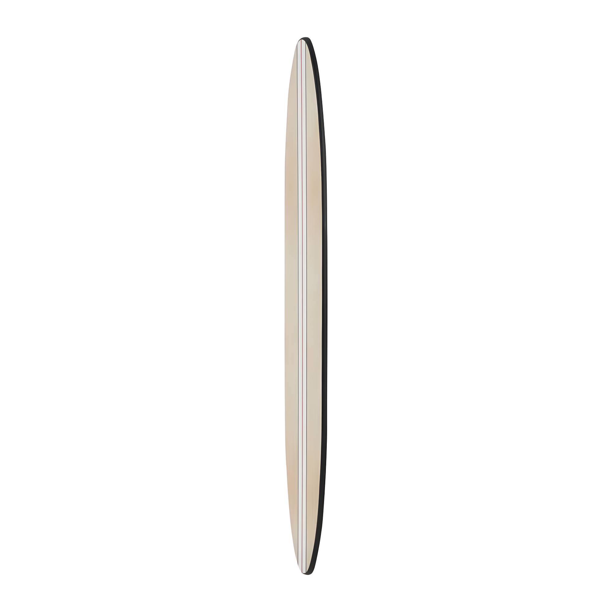Storied Home Lacquered Wood Surfboard Wall Decor with White/Red Striped Hangs Vertical or Horizontal: Modern Abstract Art