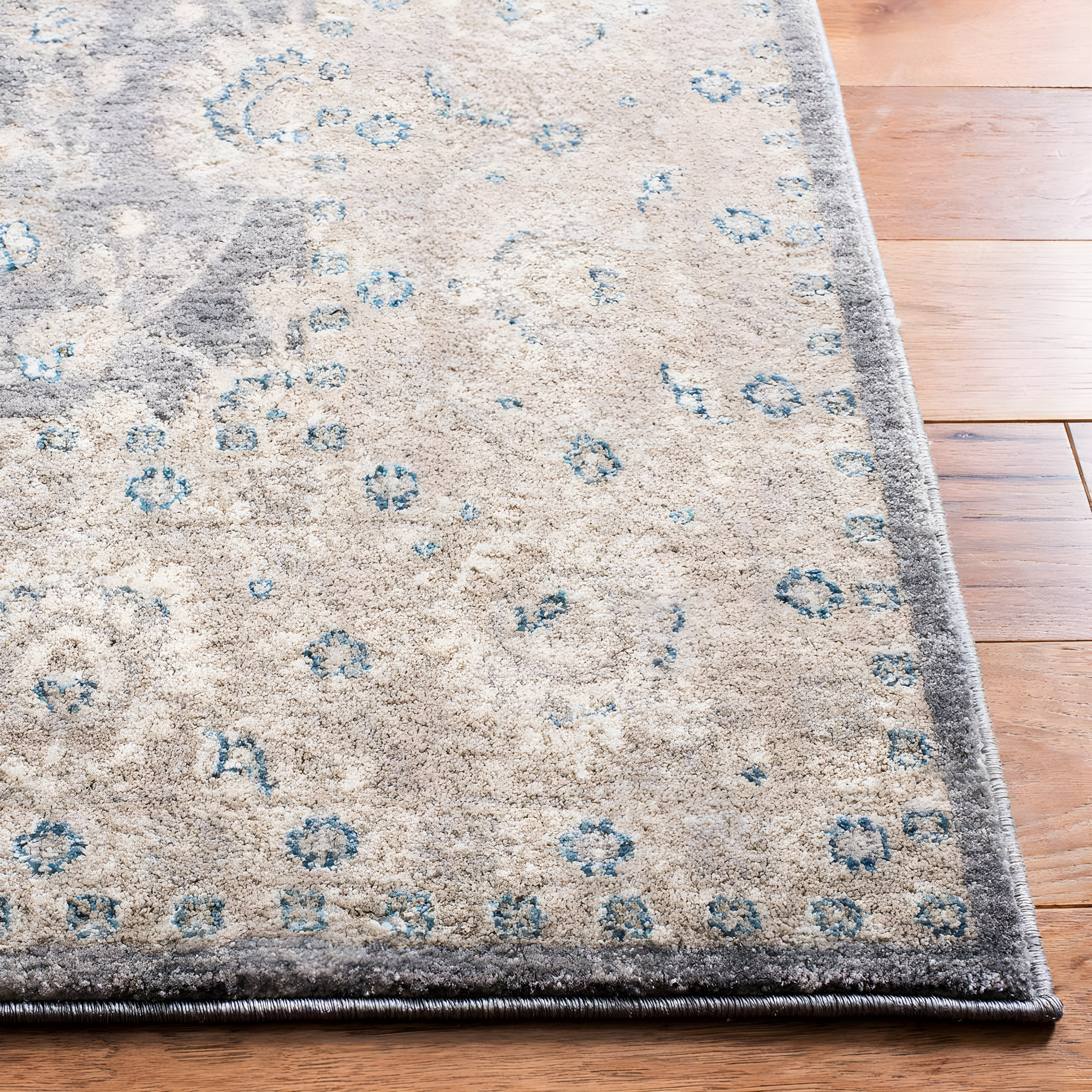 Sofia SOF330 Power Loomed Indoor Accent Rug - Light Grey/Beige - 3'x5' - Safavieh.