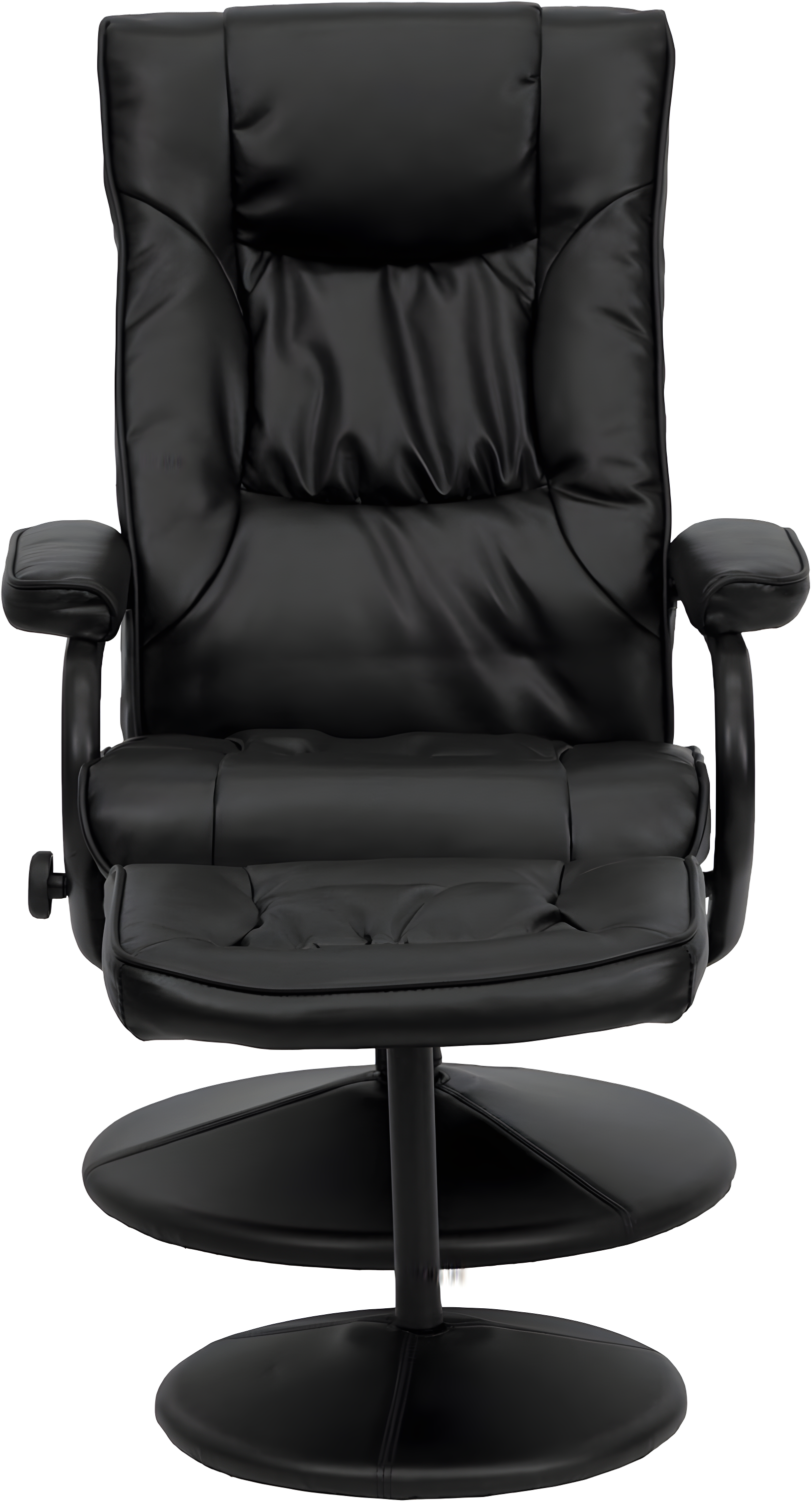 Flash Furniture Rachel Contemporary Multi-Position LeatherSoft Recliner Chair with Ottoman, Black