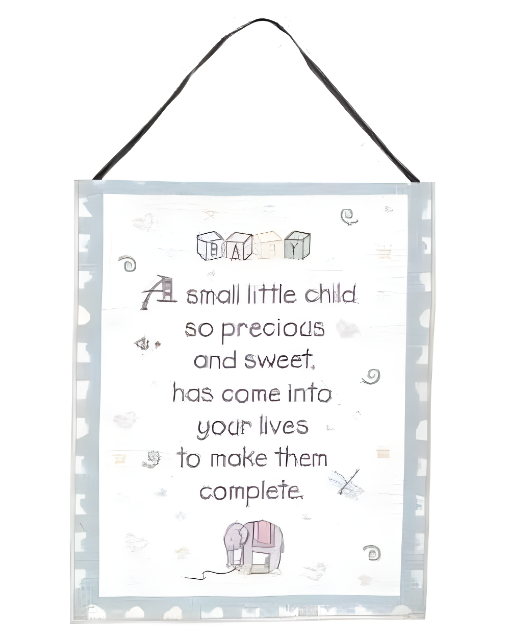 Simply Home Precious Child New Baby Wall Hanging Tapestry 12" x 18"