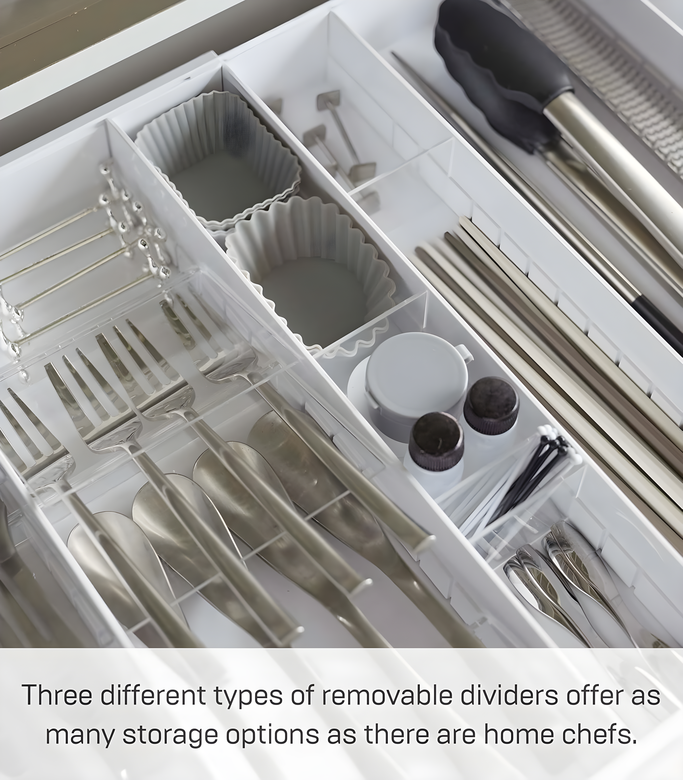 Yamazaki Home Expandable Cutlery Kitchen Utensils Storage Multi-Compartment Silverware Organizer