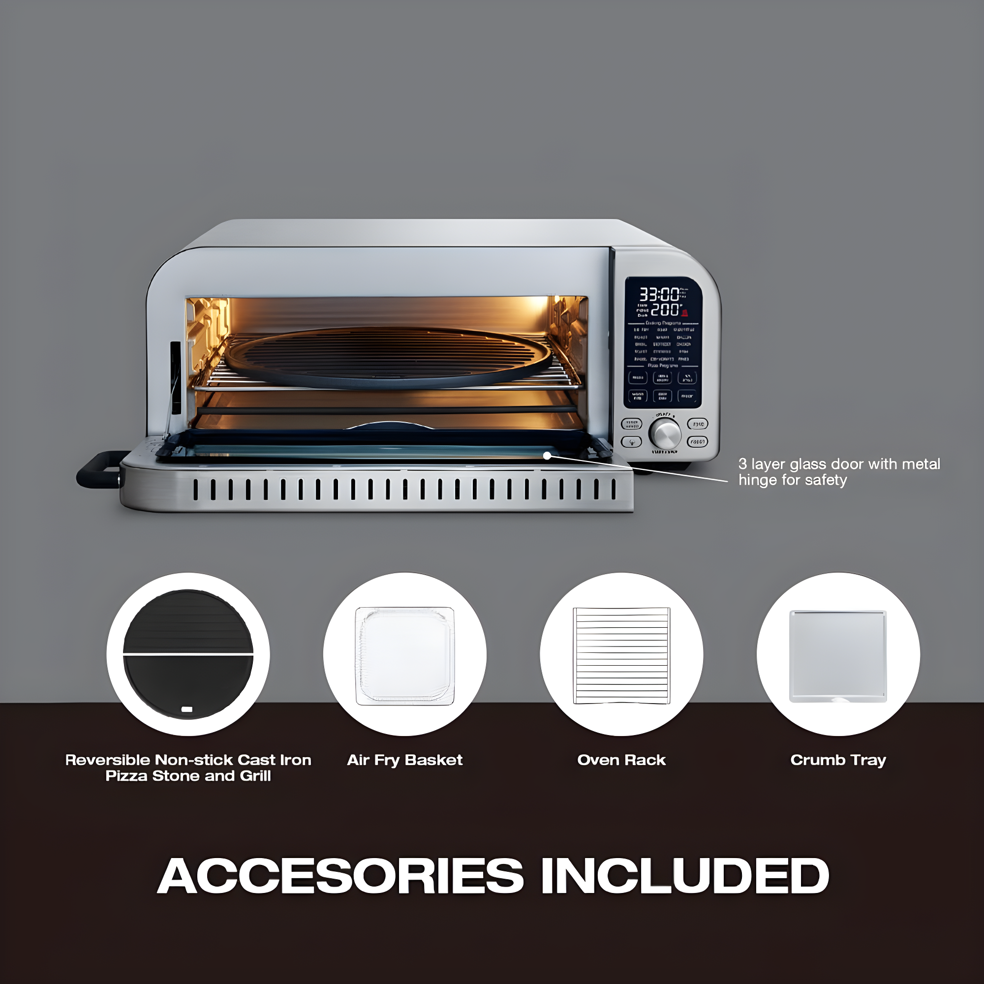 Salton Salton Pizzadesso Professional Countertop Convection Oven - Stainless Steel