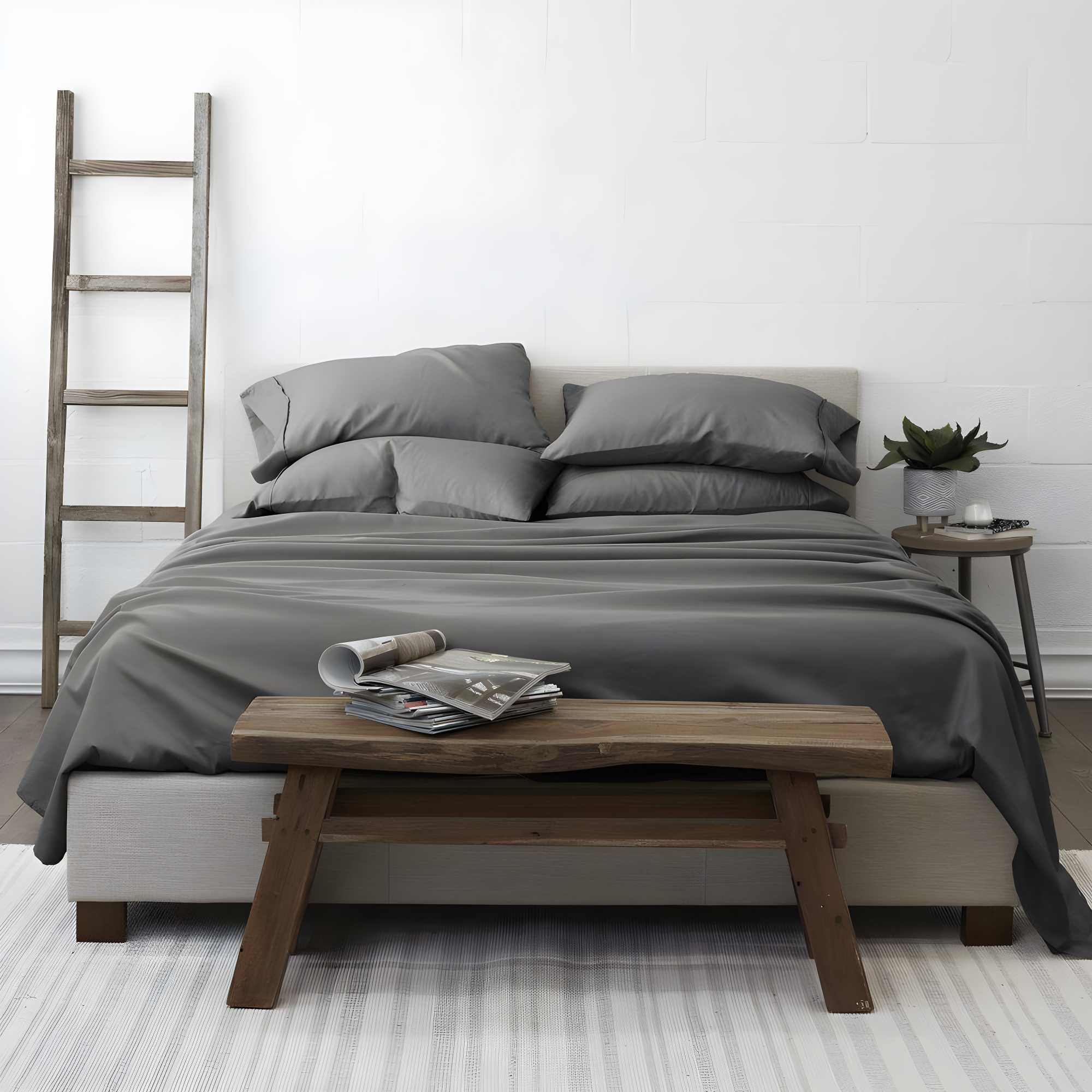 Linen Market Twin Sheet Set 4 Piece - Ultra Comfortable & Breathable Cooling Twin Bed Sheets - Deep Pocket & Wrinkle-Free Sheets Fits 16" Mattress - Extra Soft & Oeko-TEX Certified - Gray