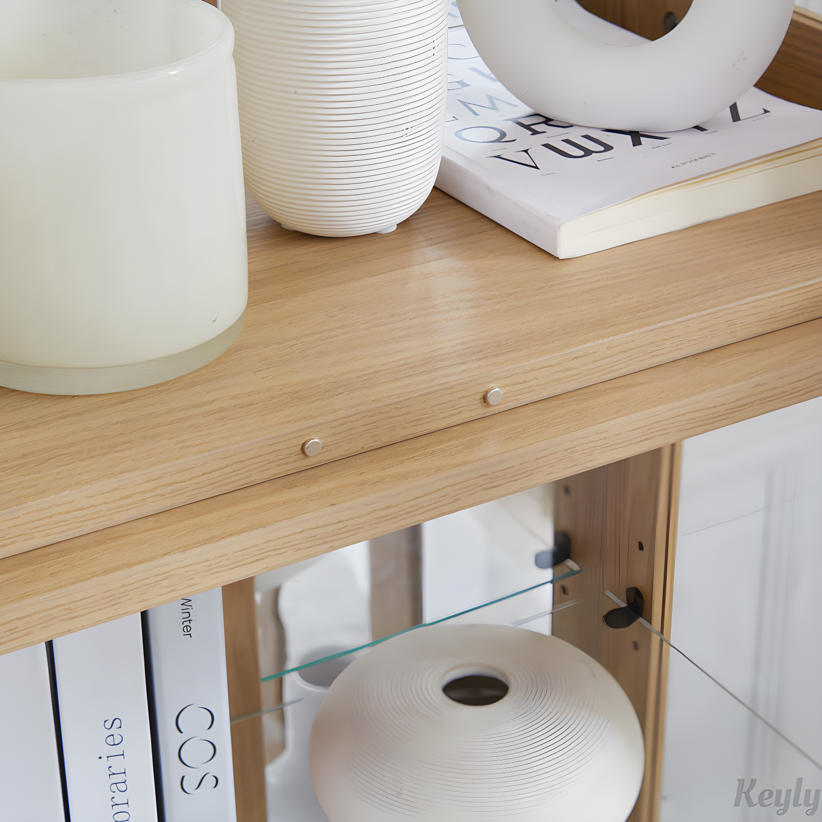 Lighted Glass Storage Display Cabinet