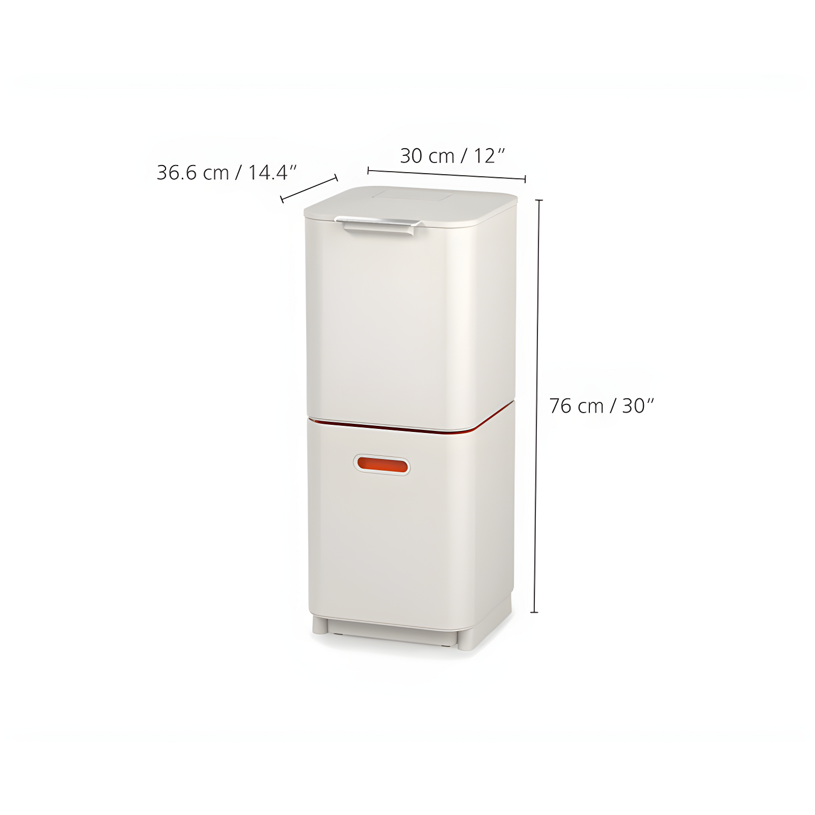 Joseph Joseph Totem Waste & Recycling Dual Kitchen Trash Can