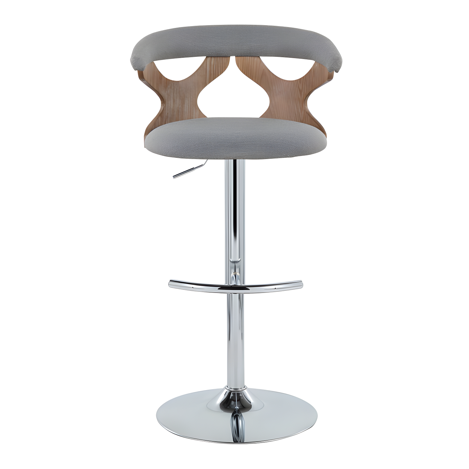 Gardenia Swivel Upholstered Adjustable Height Counter Stool with Metal Frame (Set of 2)