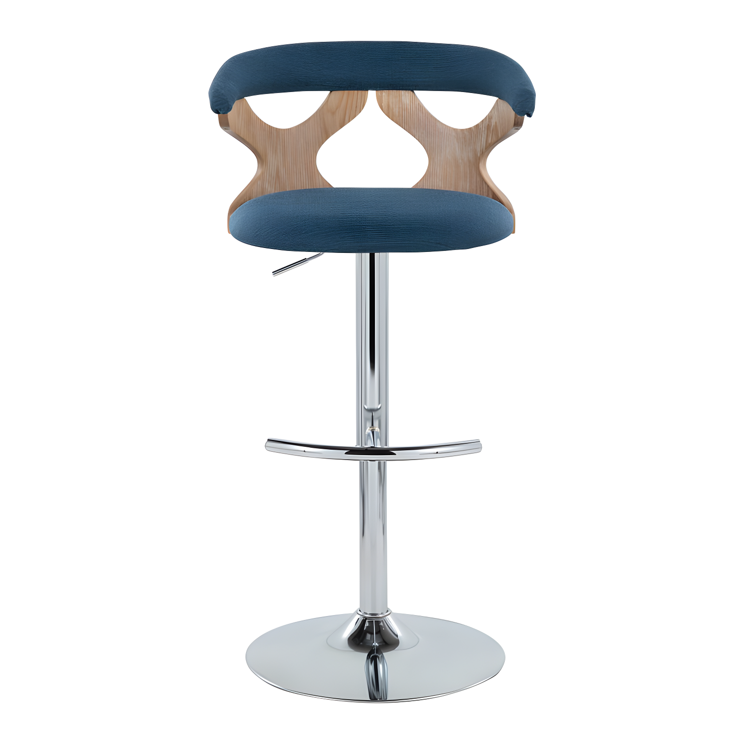 Gardenia Swivel Upholstered Adjustable Height Counter Stool with Metal Frame (Set of 2)