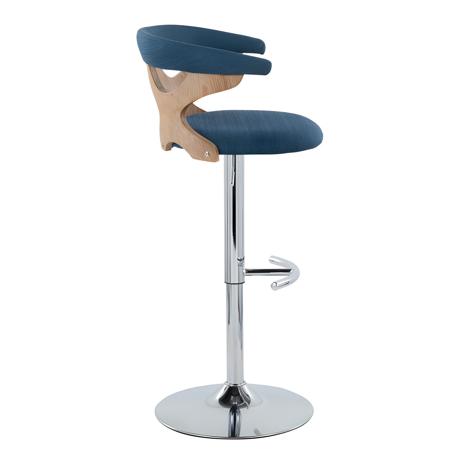 Gardenia Swivel Upholstered Adjustable Height Counter Stool with Metal Frame (Set of 2)