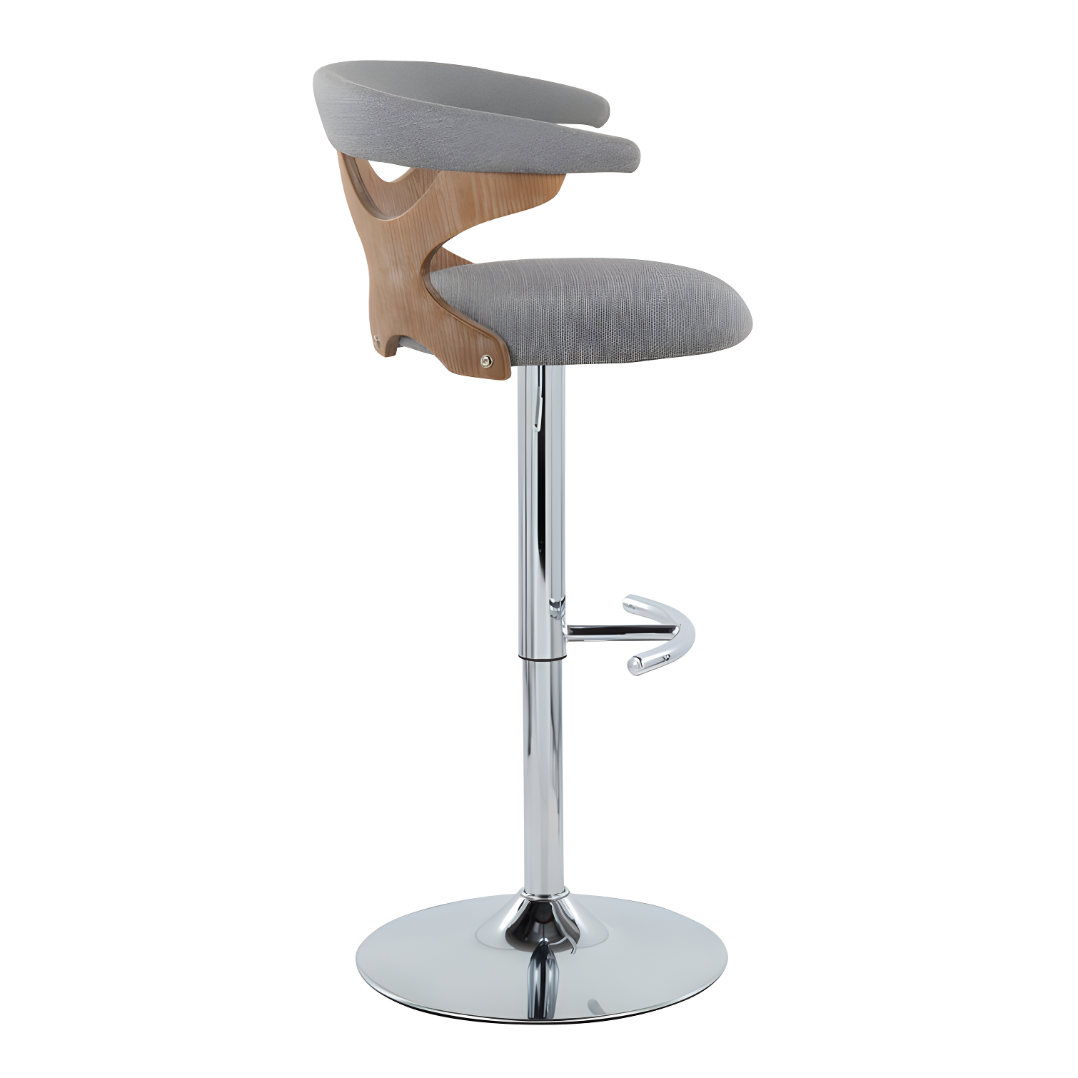 Gardenia Swivel Upholstered Adjustable Height Counter Stool with Metal Frame (Set of 2)