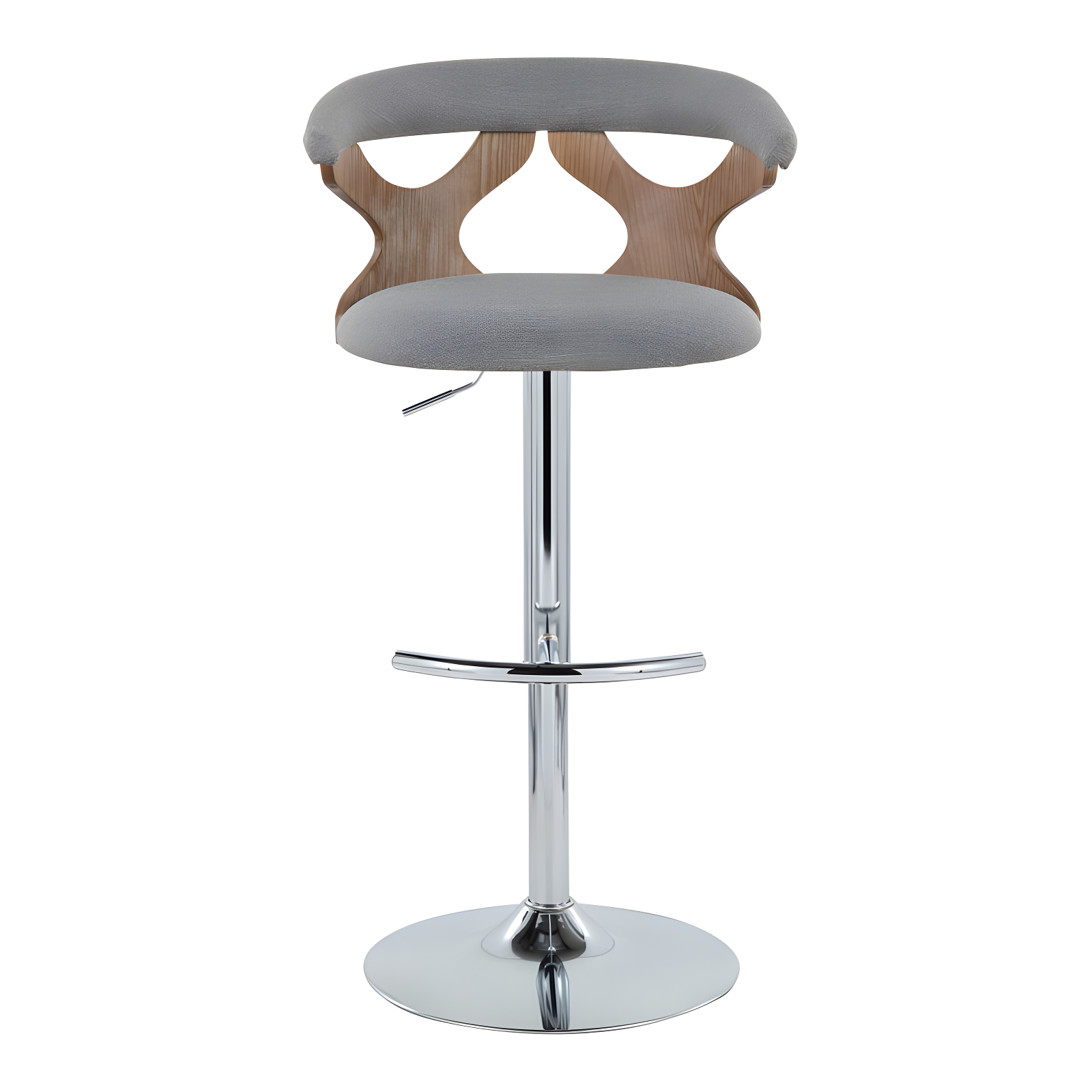 Gardenia Swivel Upholstered Adjustable Height Counter Stool with Metal Frame (Set of 2)