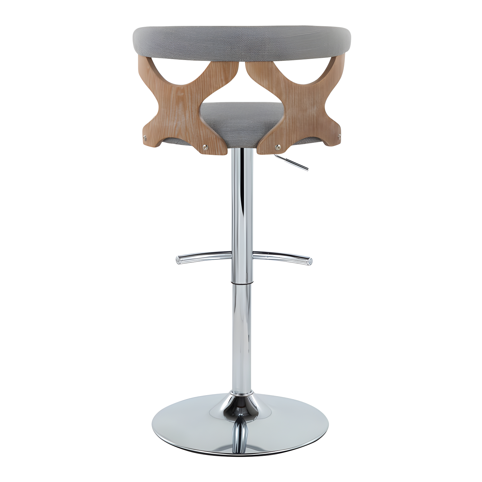 Gardenia Swivel Upholstered Adjustable Height Counter Stool with Metal Frame (Set of 2)