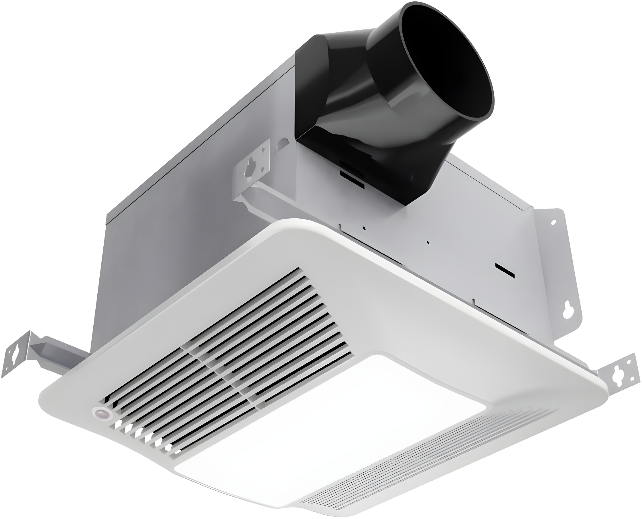 ANZZI 110 CFM 1.3 Sones Super Quiet Square Grill Ceiling Mount Sturdy 26 Watt Bathroom Exhaust Fan With Built-In LED Light Energy Star Rated