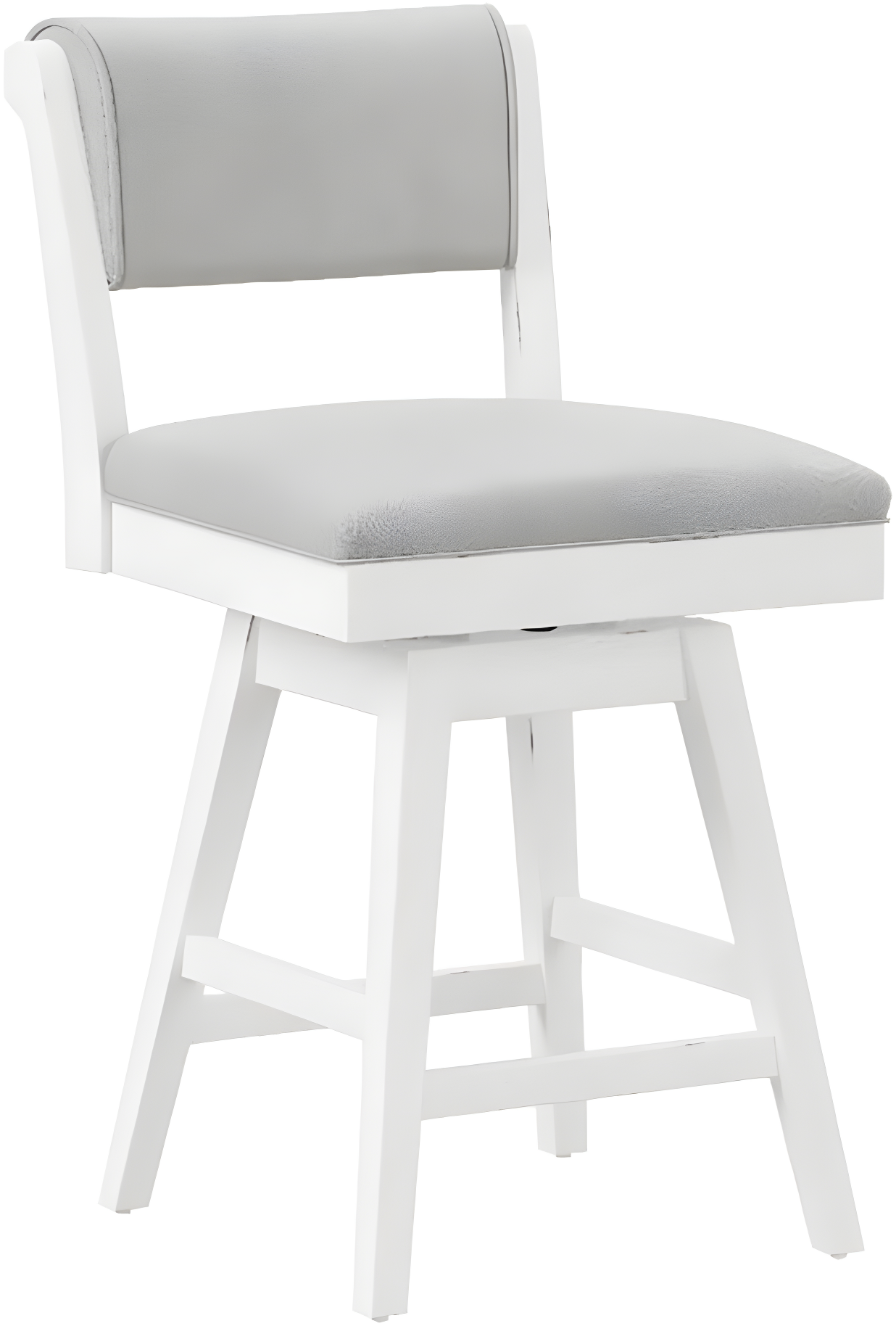 Clarion Counter Height Barstool Height Swivel with Footrest, Fog Gray Seat - Hillsdale Furniture