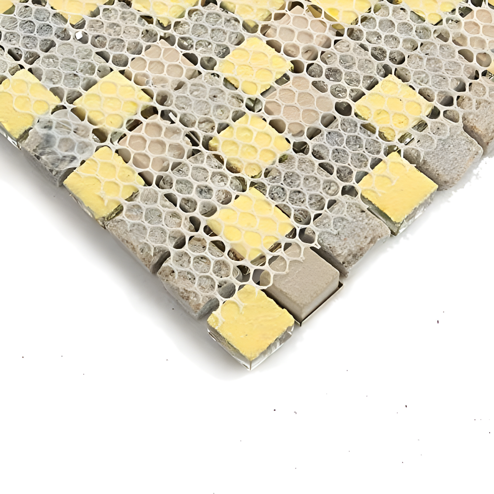 Luxury Glass Stone Tile Rose Gold Glitter Metal Mosaic Accent Backsplash Tiles in Kitchen Bathroom Walls and Fireplace Decor (5 Square Feet)