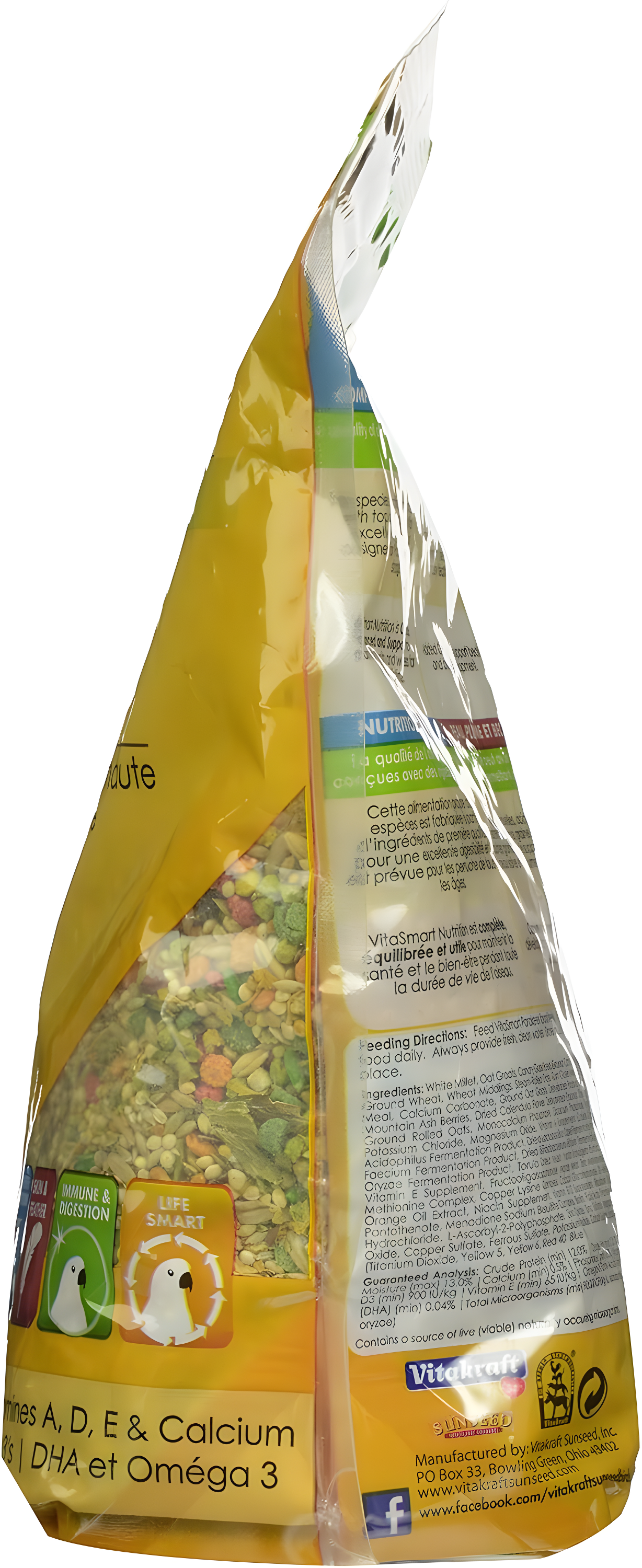 Vitakraft Vita Smart Gourmet Parakeet Food - Vitamin-Fortified - Daily Pet Bird Food