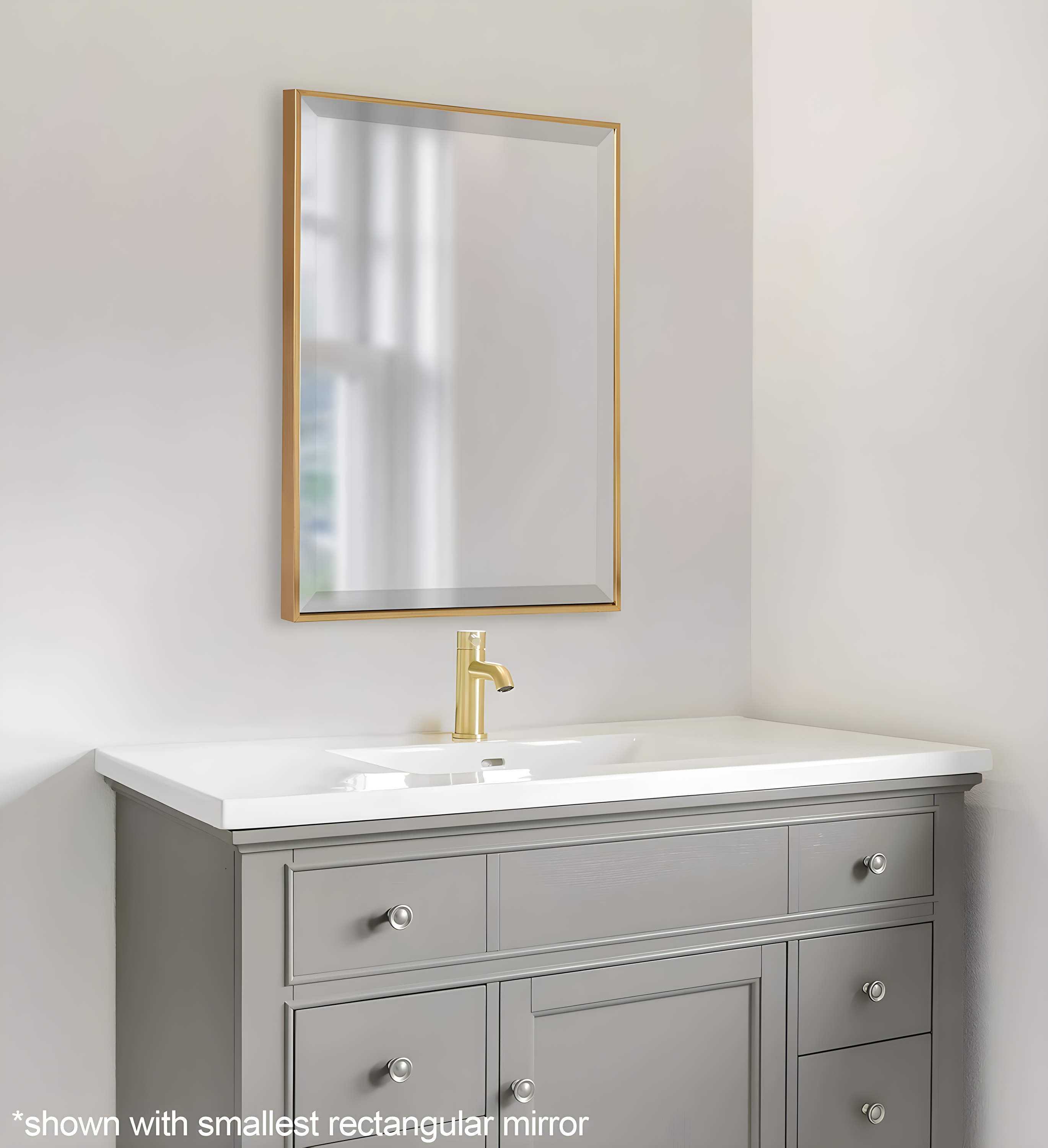 22.75" x 28.75" Rhodes Framed Wall Mirror Gold - Kate and Laurel